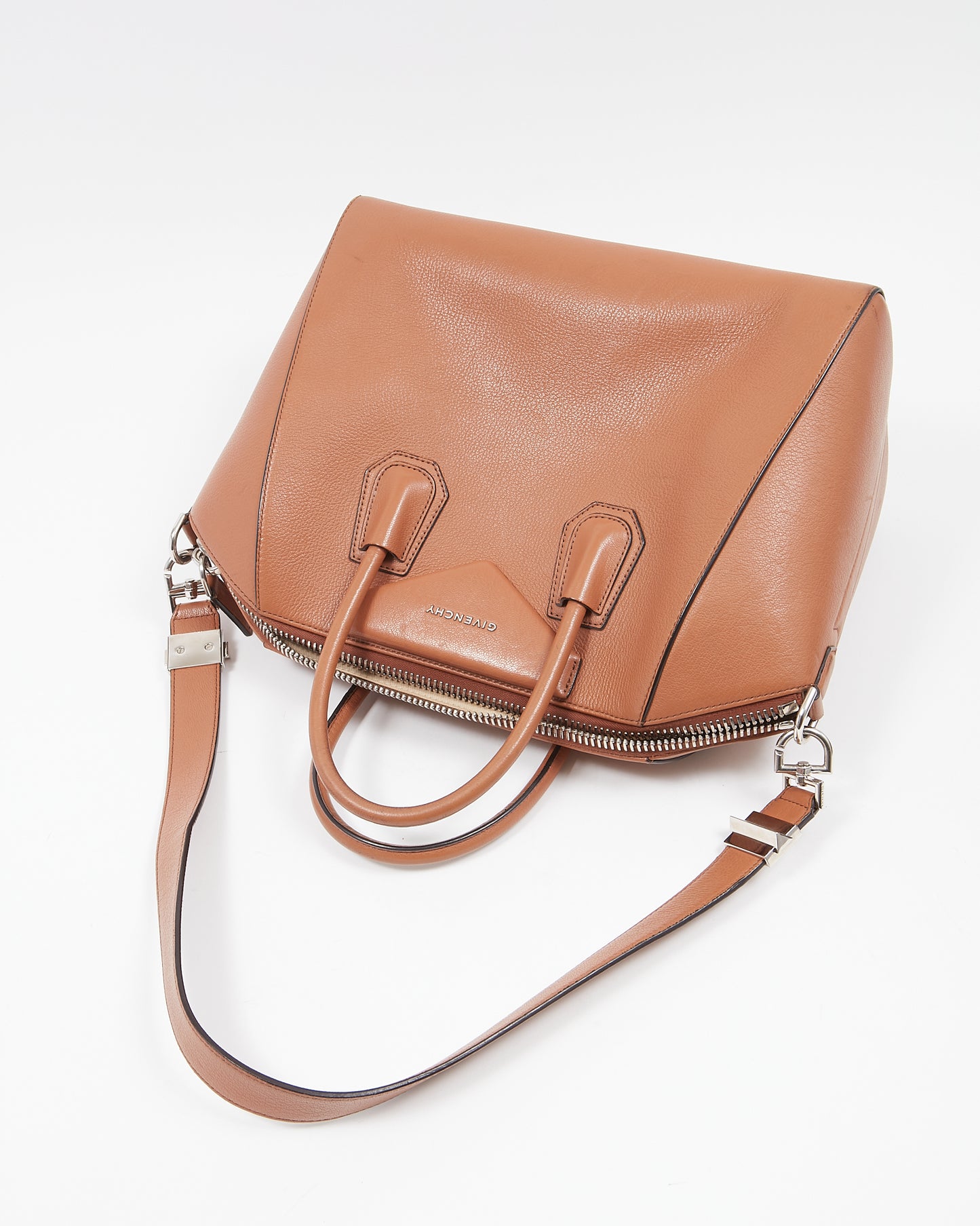 Givenchy Tan Grained Leather Medium Antigona Bag