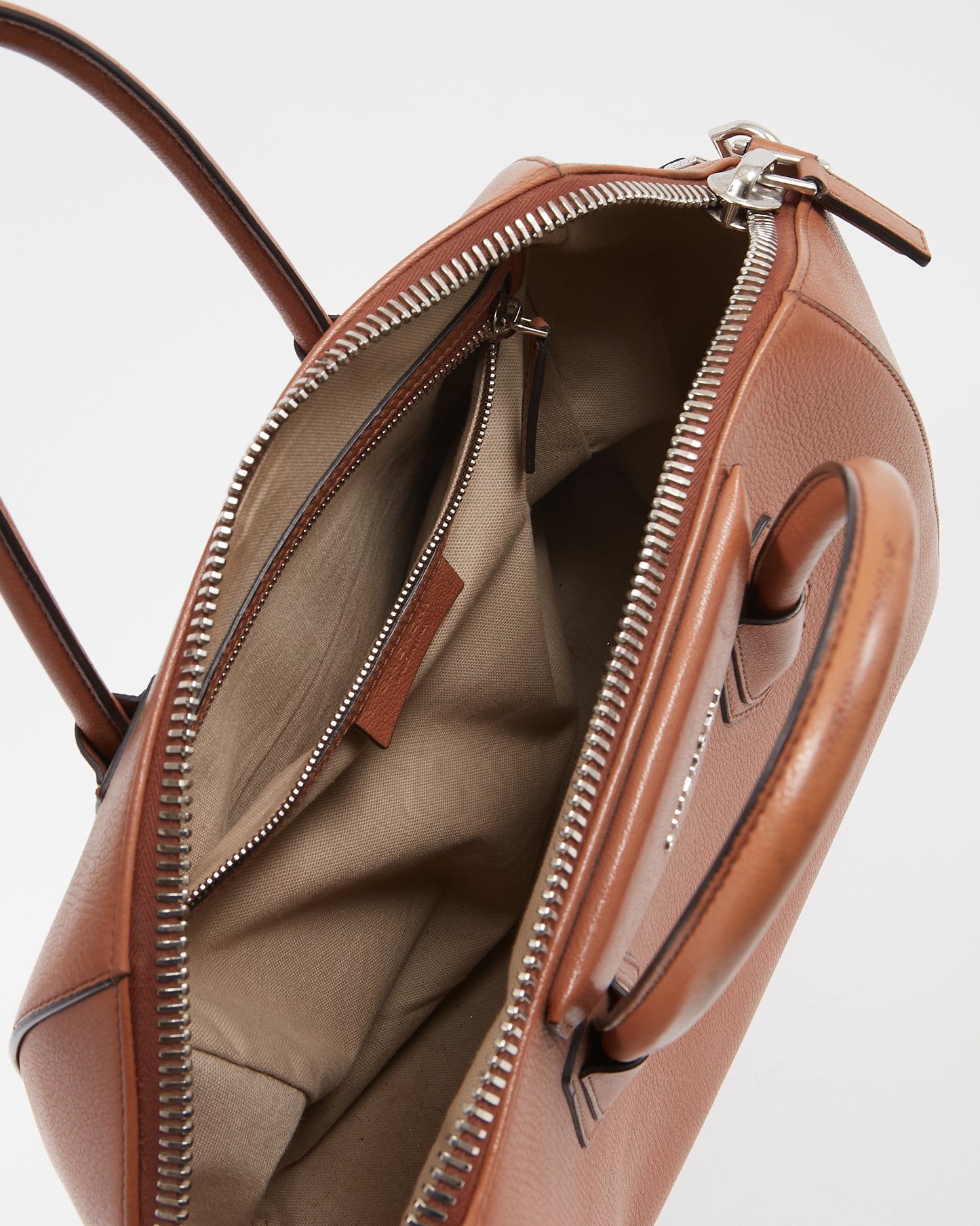 Givenchy Tan Grained Leather Medium Antigona Bag