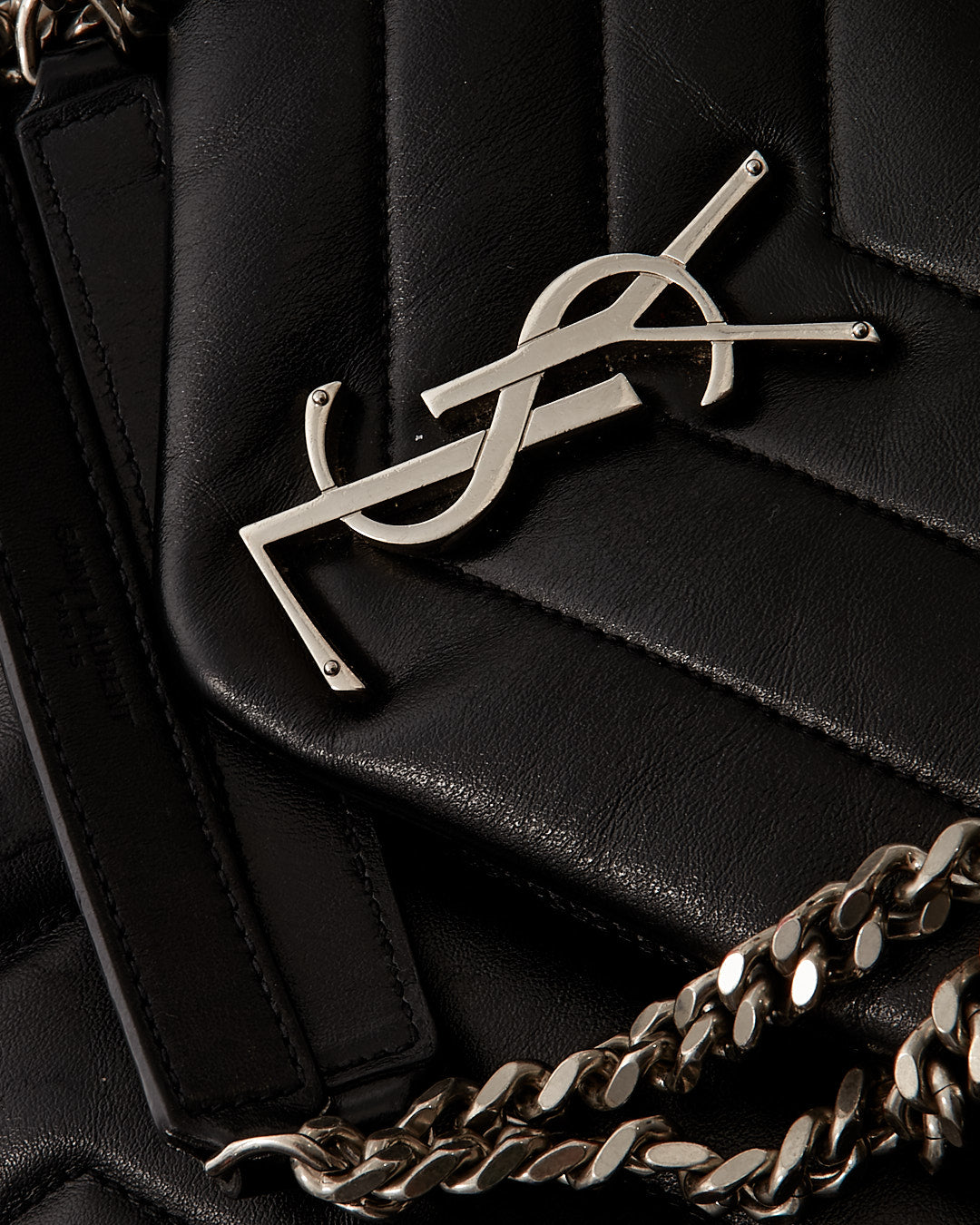 Saint Laurent Black Matelassé Leather Medium LouLou Shoulder Bag