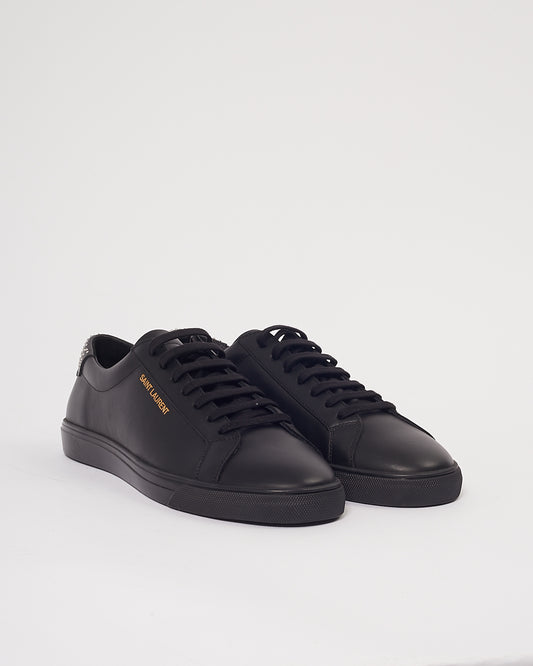 Saint Laurent Black Studded Andy Sneakers - 42