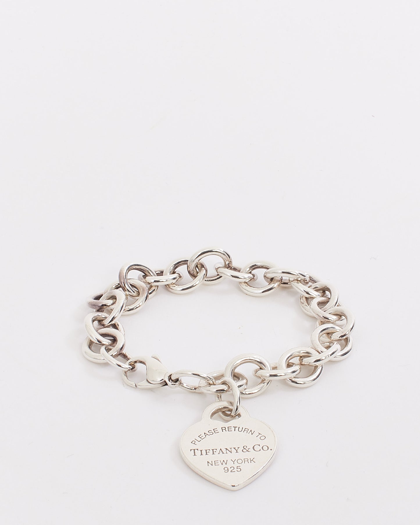 Tiffany 
Co. Sterling Silver Heart Tag Charm Bracelet