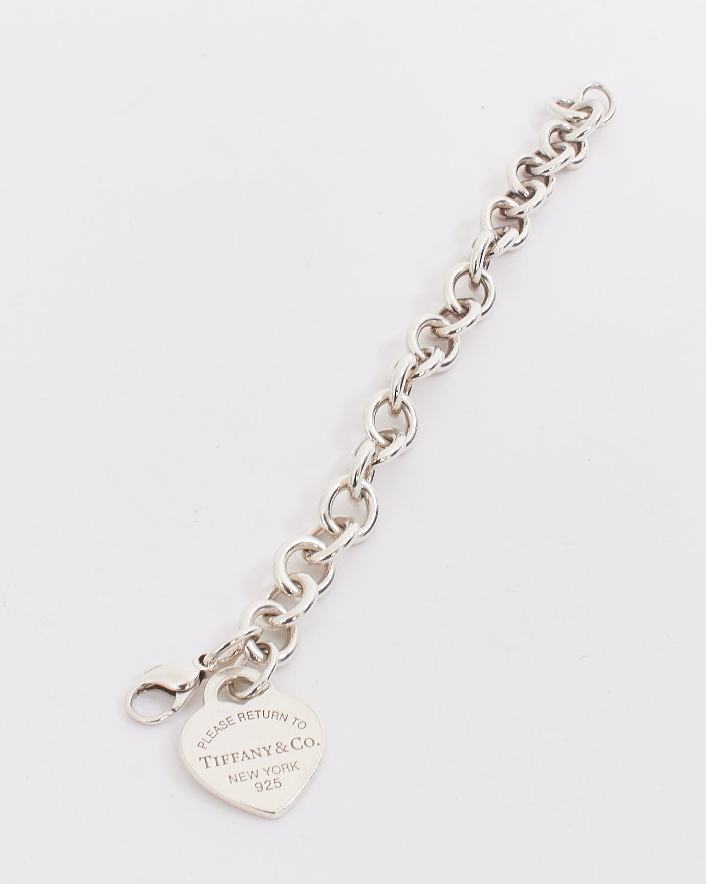 Tiffany 
Co. Sterling Silver Heart Tag Charm Bracelet