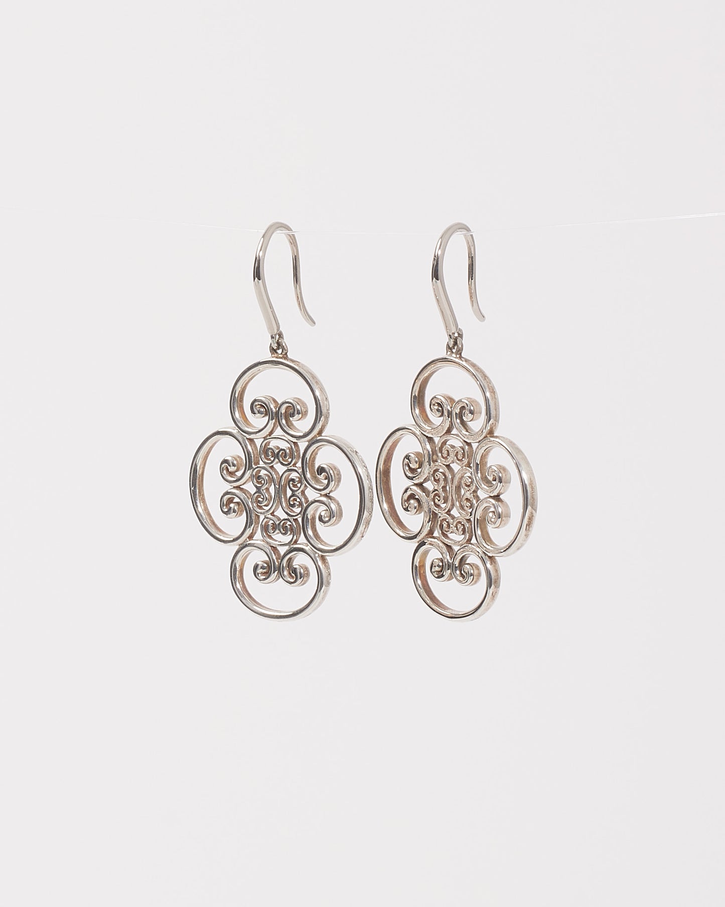 Tiffany 
Co. Silver Venezia Goldoni Quadruplo Drop Earrings