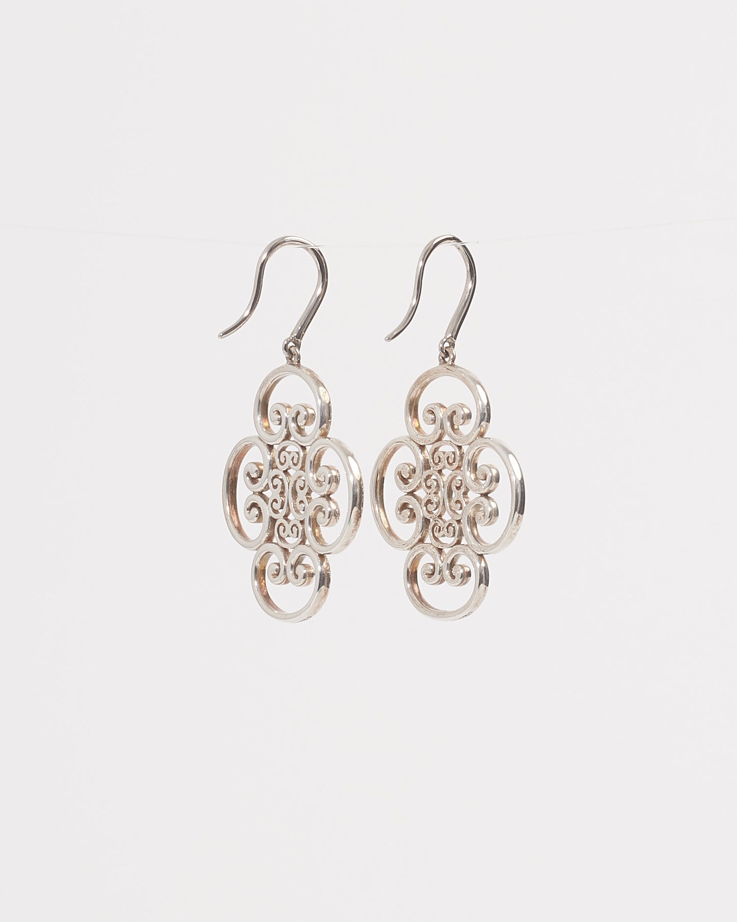 Tiffany 
Co. Silver Venezia Goldoni Quadruplo Drop Earrings