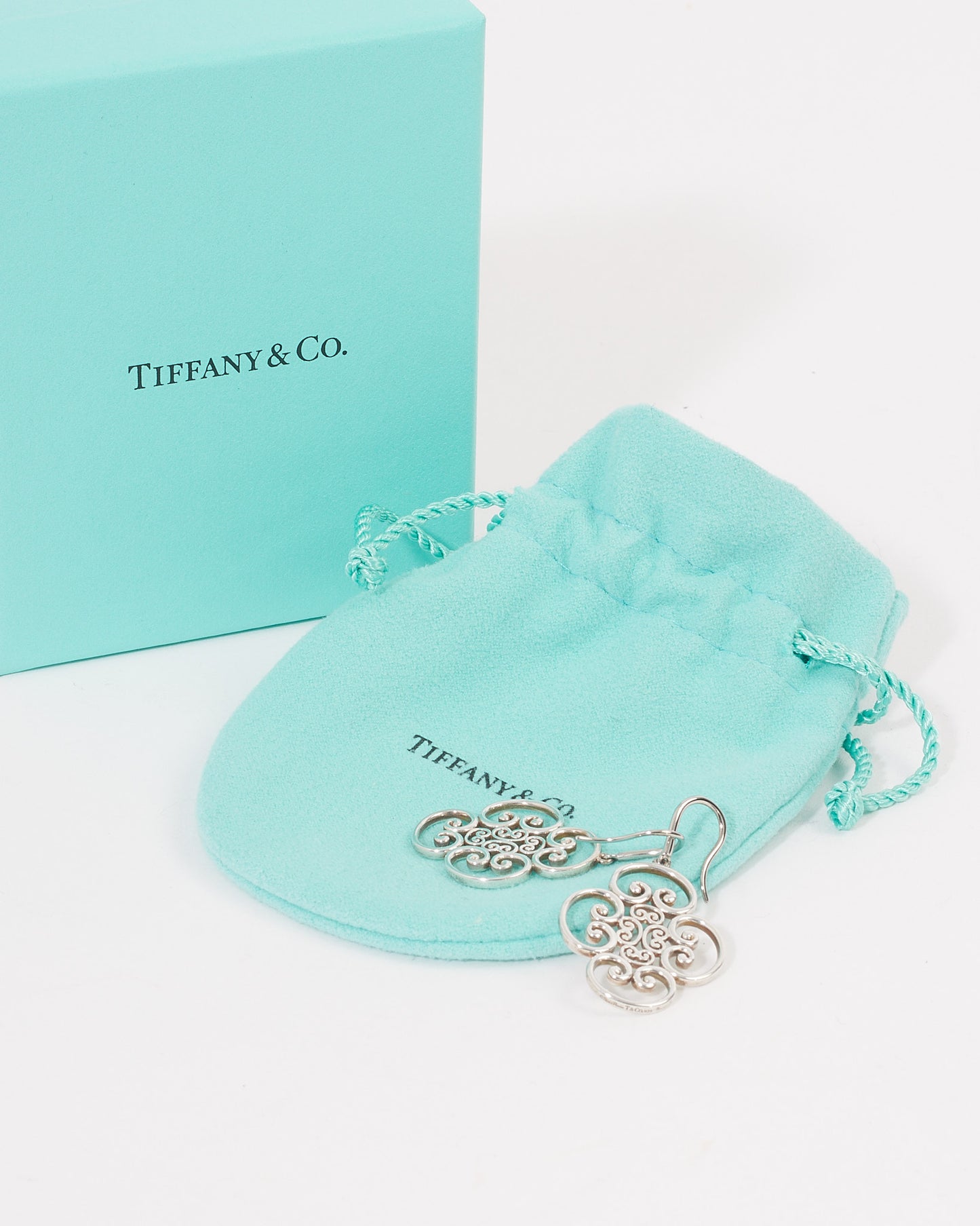 Tiffany 
Co. Silver Venezia Goldoni Quadruplo Drop Earrings