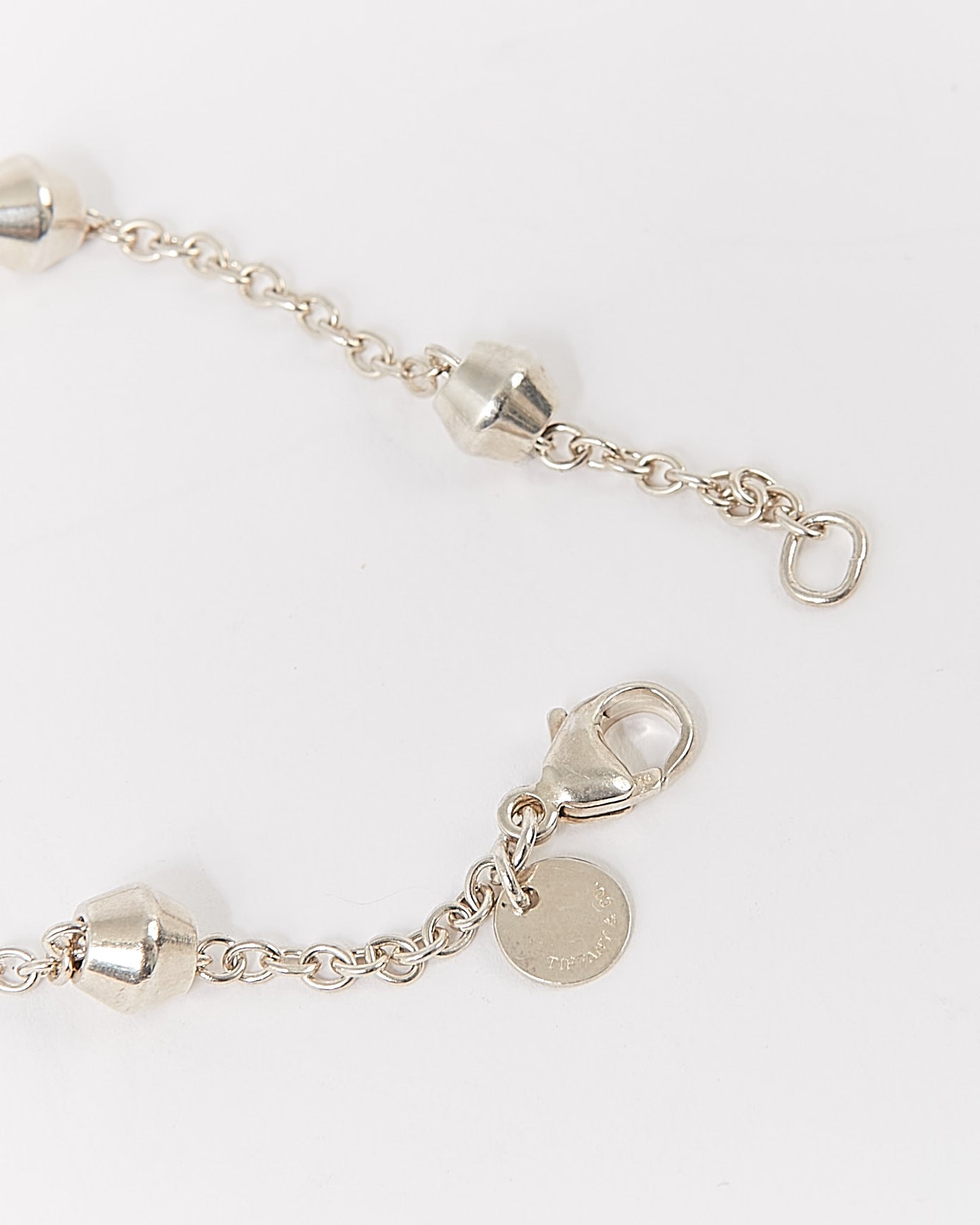 Tiffany&Co Sterling Silver Beaded Chain Bracelet