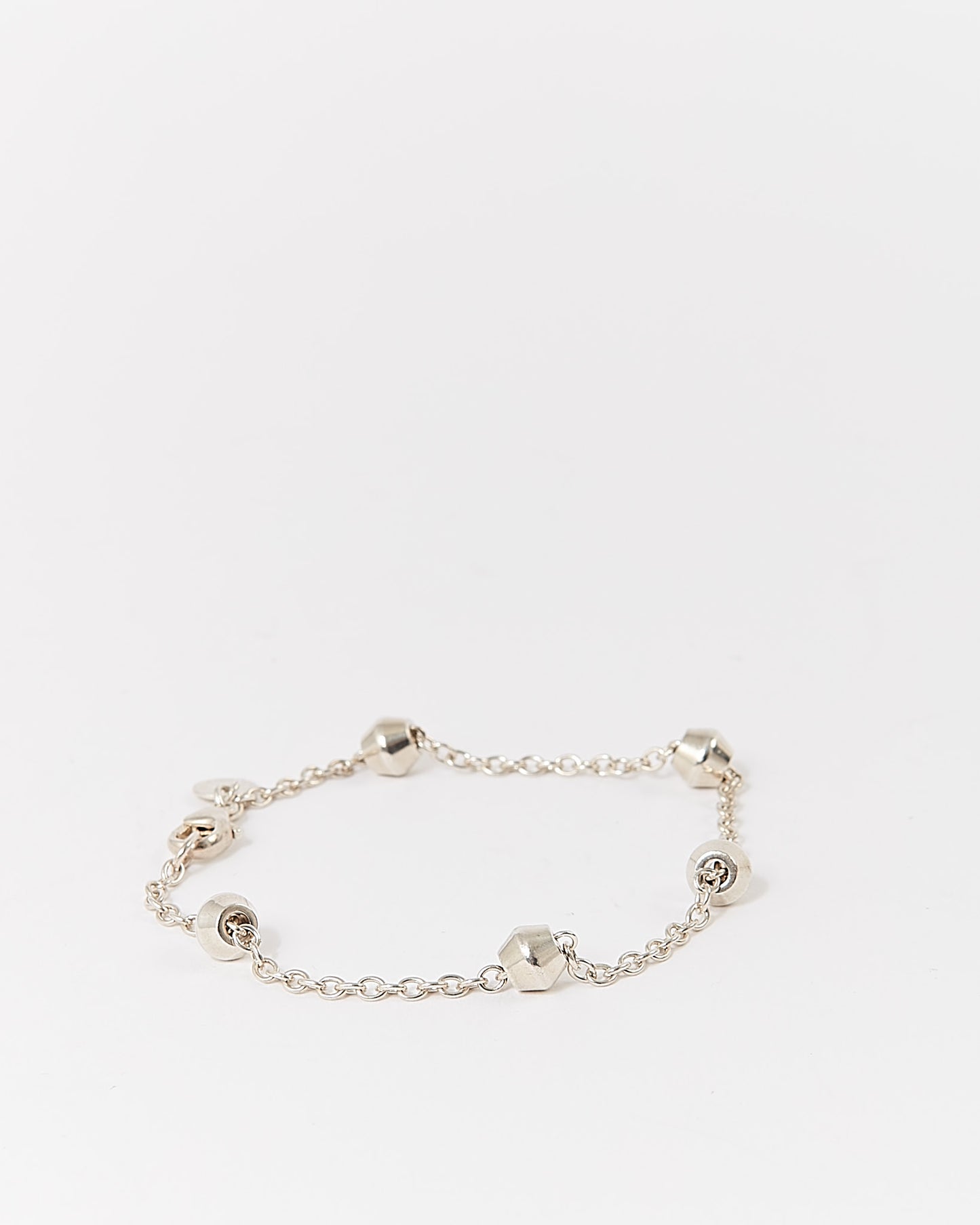 Tiffany&Co Sterling Silver Beaded Chain Bracelet