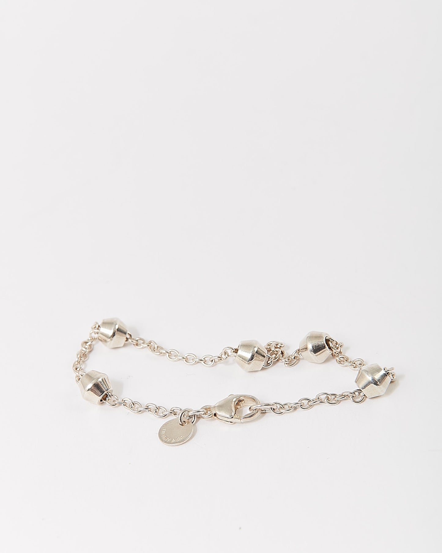 Tiffany&Co Sterling Silver Beaded Chain Bracelet