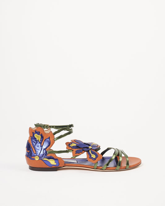 Jimmy Choo Multi Leather Lolita Flat Sandal - 39