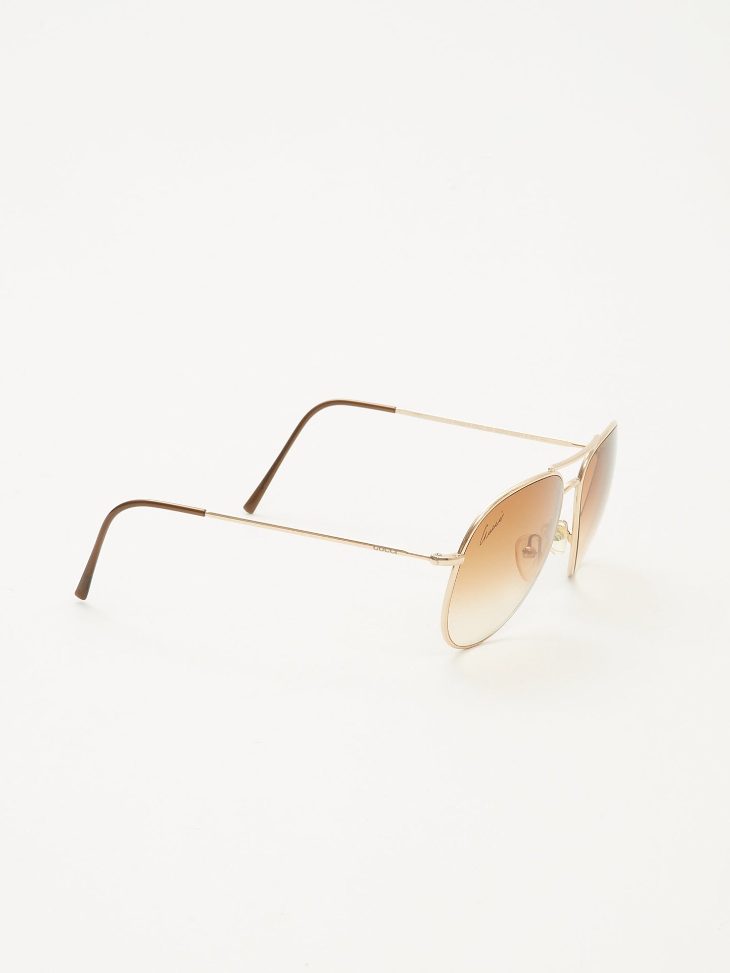 Gucci Gold Tint Lense GG1287 Aviator Sunglasses