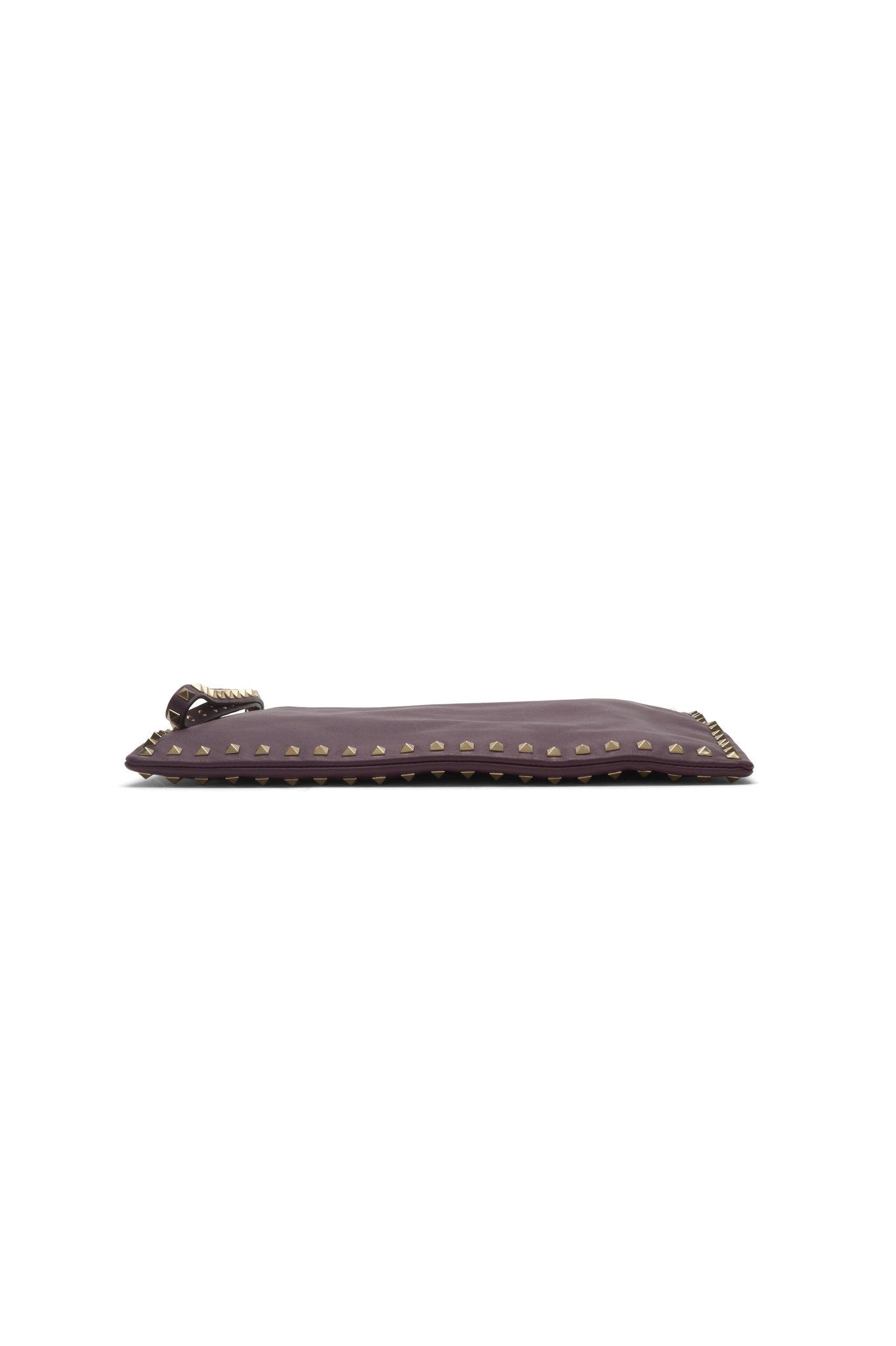 Valentino Purple Large Rockstud Wristlet Clutch