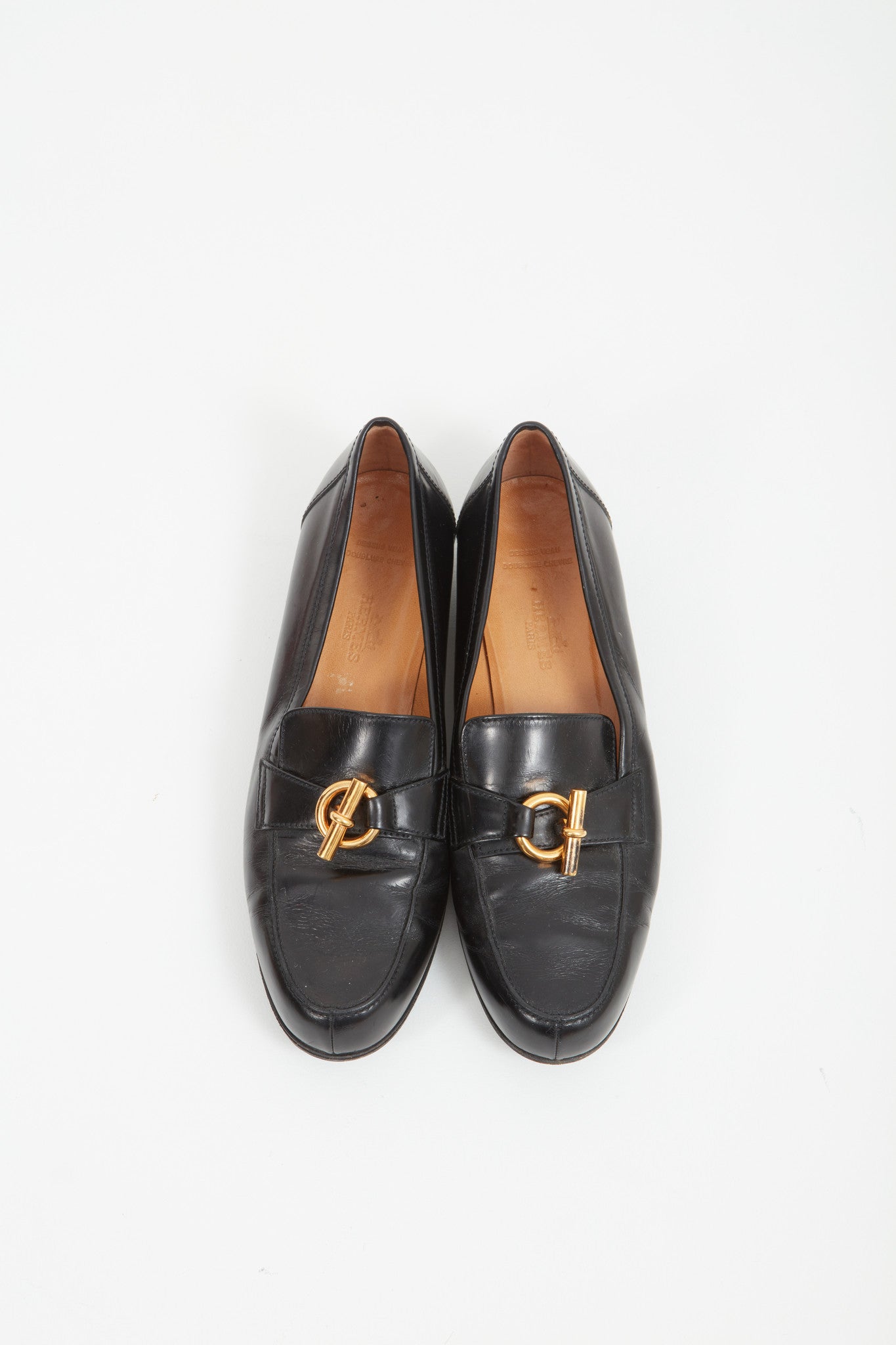 Hermès Black Leather Loafer - 39