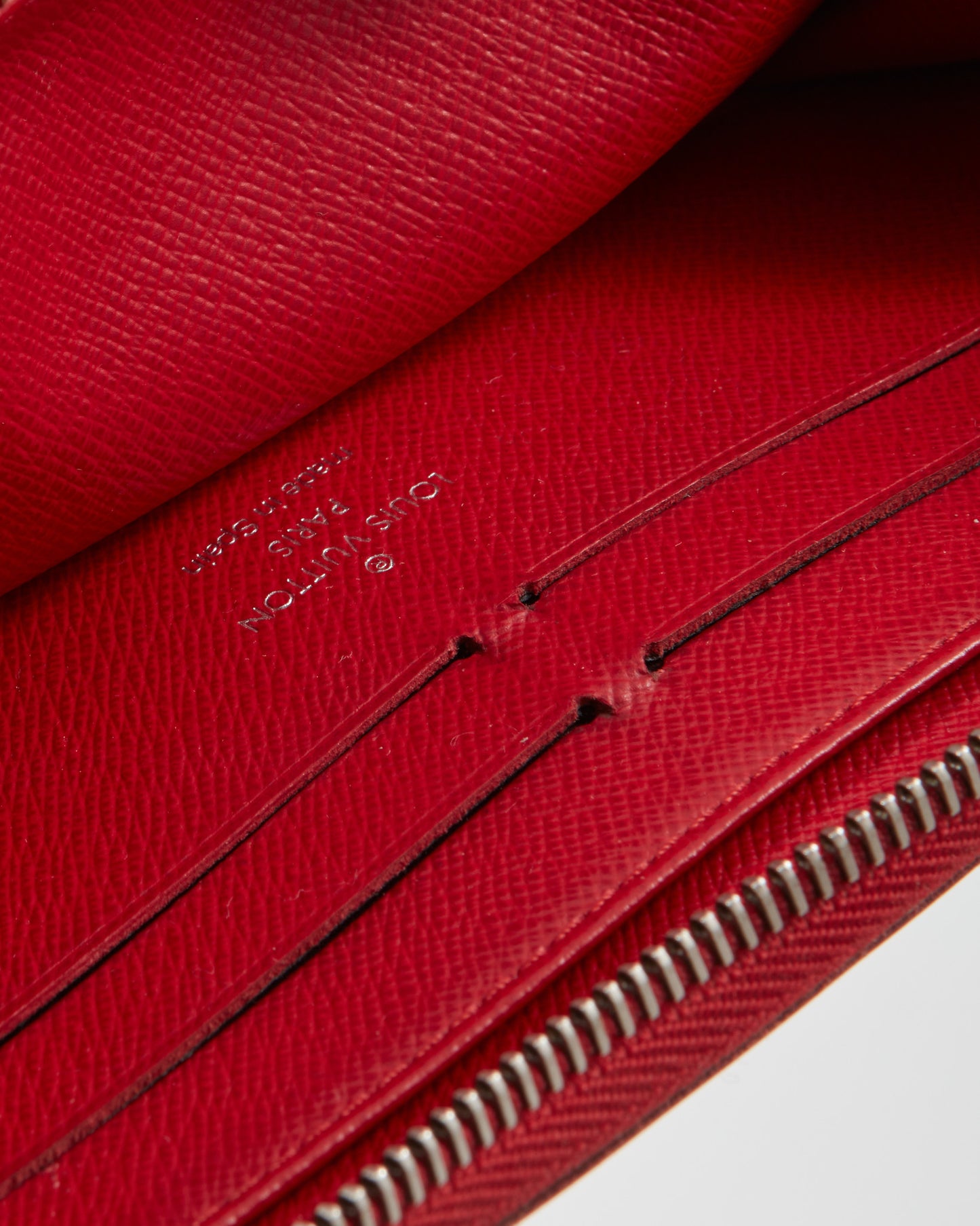 Louis Vuitton Red Epi Leather Zippy Wallet