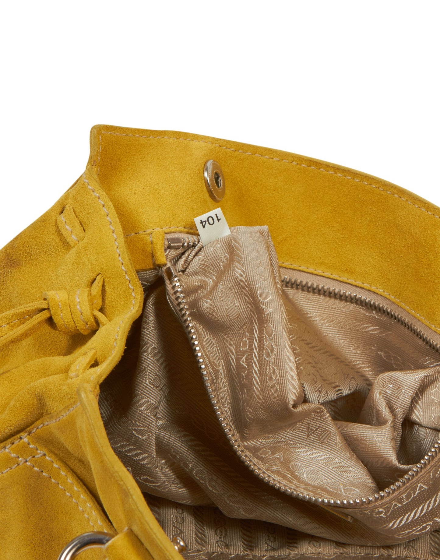 Prada Yellow/Lime Suede Small Pocket Shoulder Bag