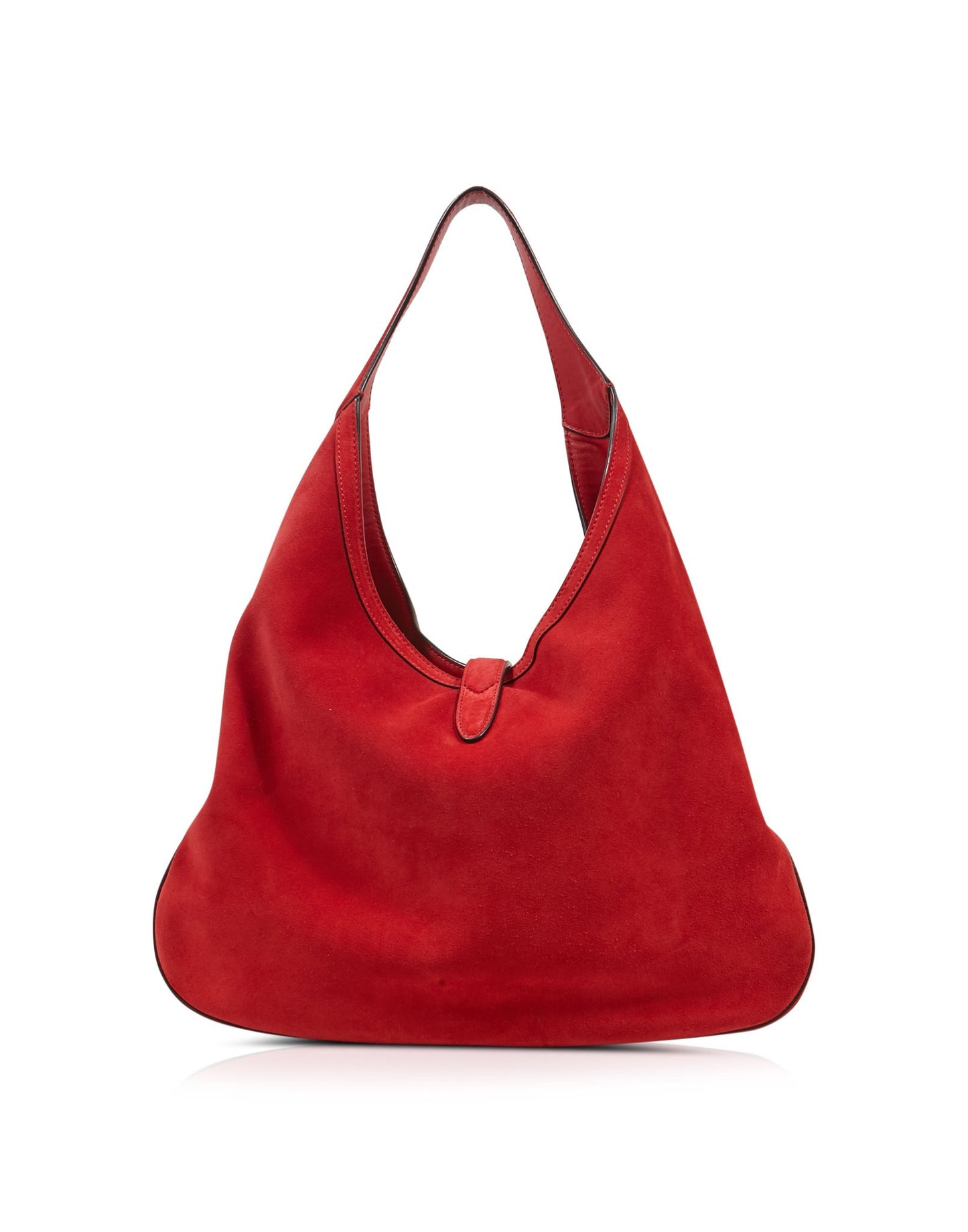 Gucci Red Suede Jackie Hobo Bag