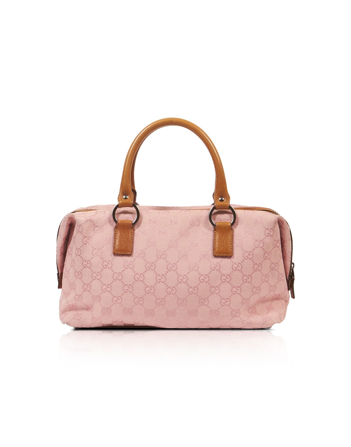 Gucci Pink GG Monogram Canvas Small Boston Bag