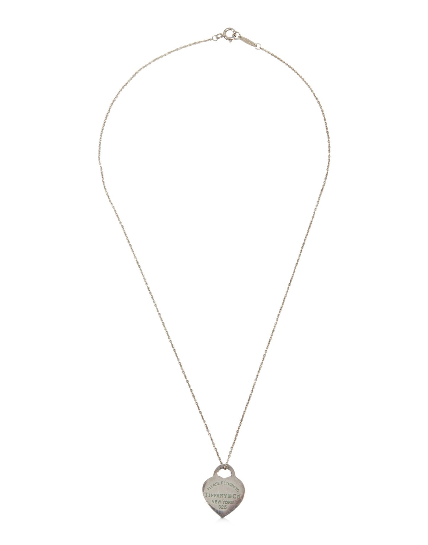 Tiffany 
Co. 925 Silver Return to Tiffany Heart Necklace