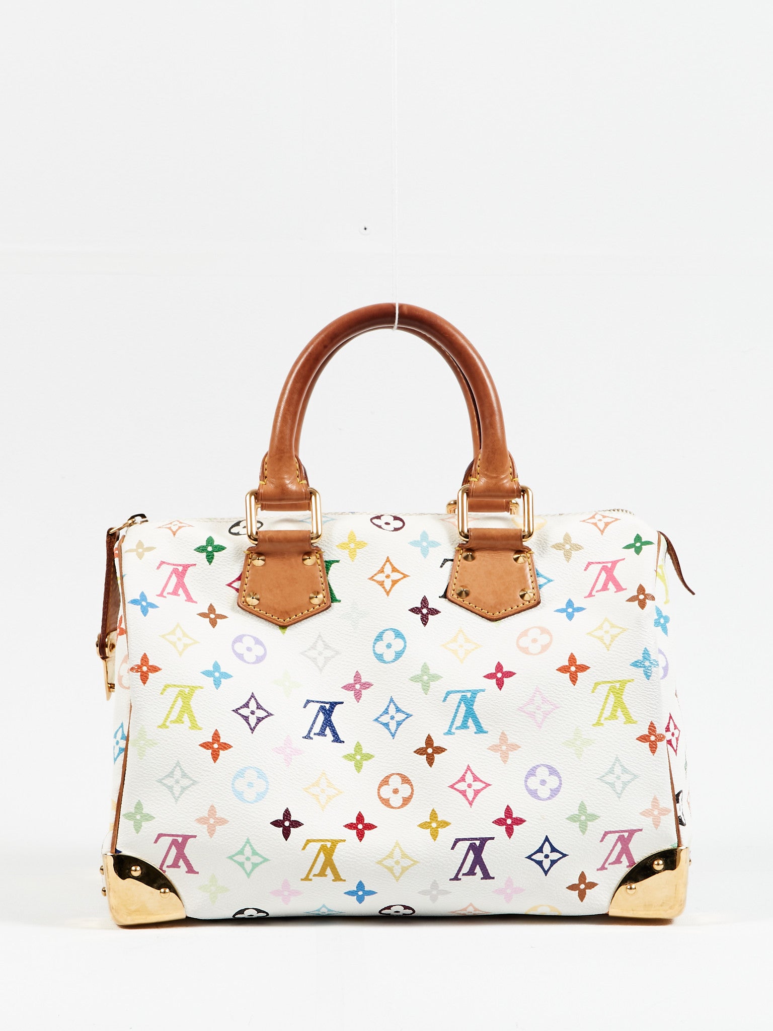 Louis Vuitton White Multicolor Monogram Speedy 30