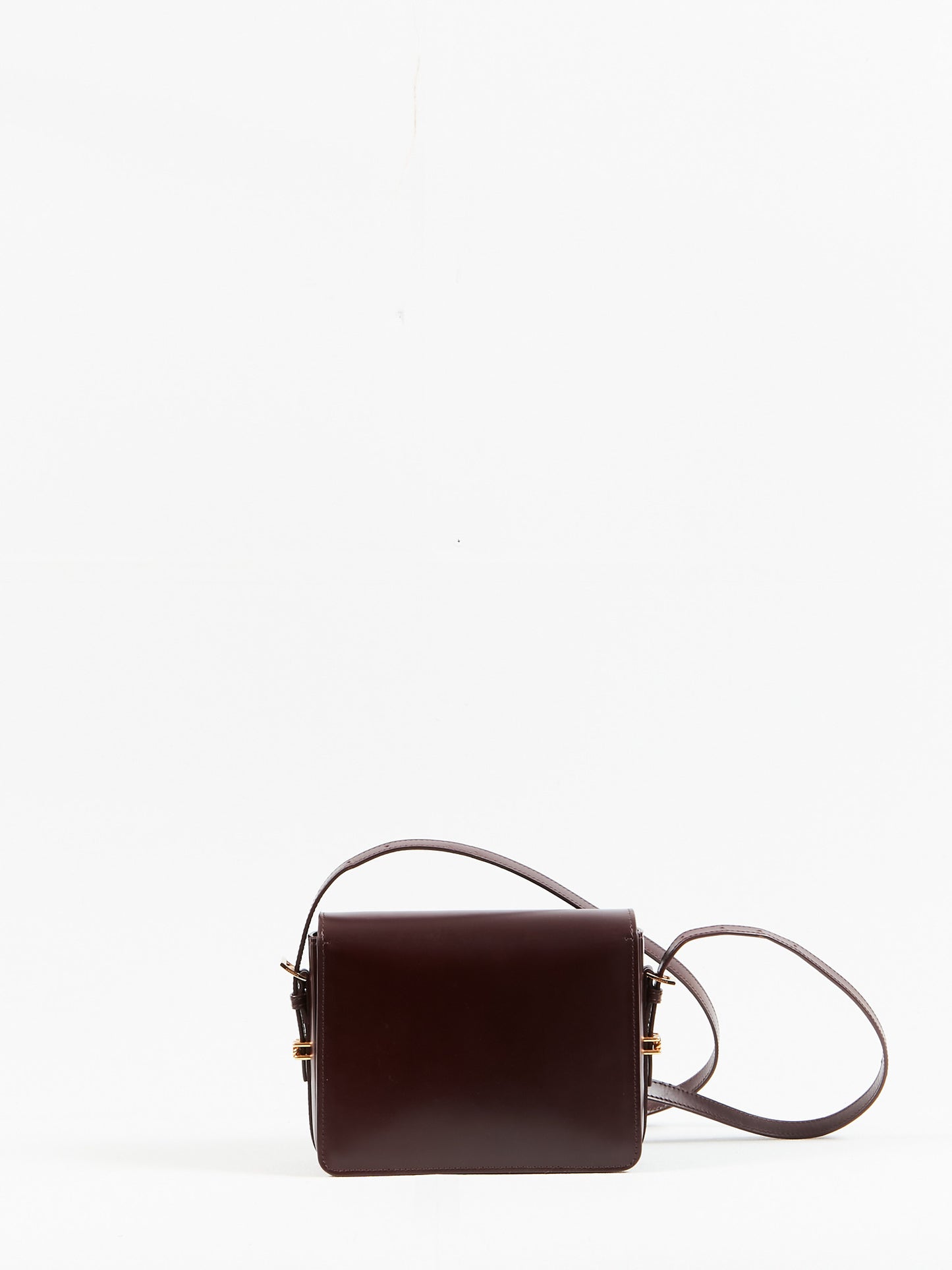 Burberry Burgundy Leather Grace Small Crossbody Bag