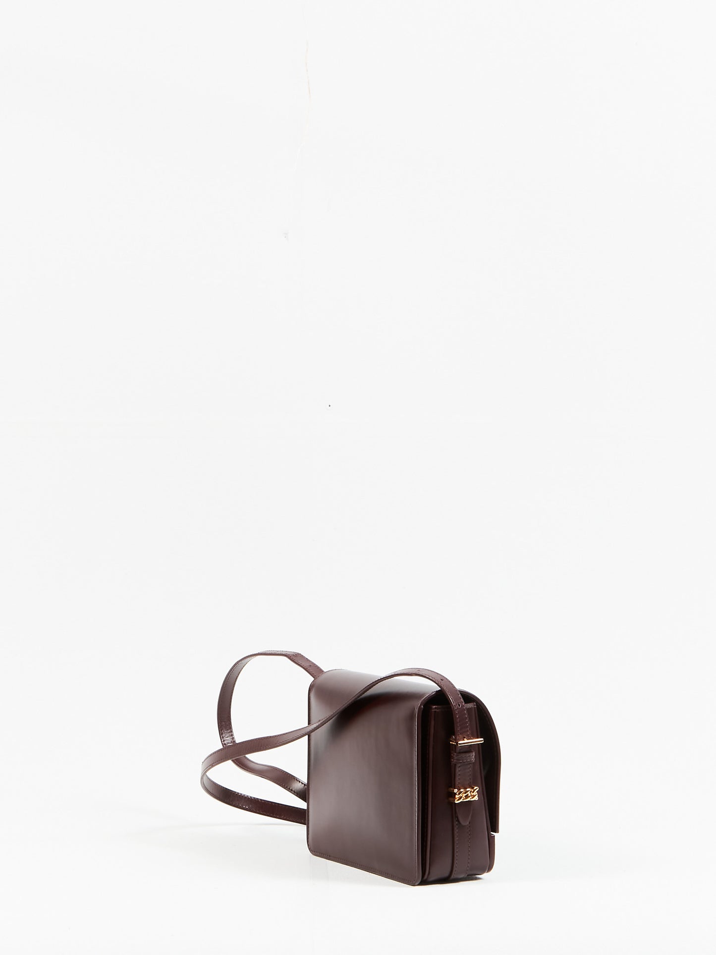 Burberry Burgundy Leather Grace Small Crossbody Bag