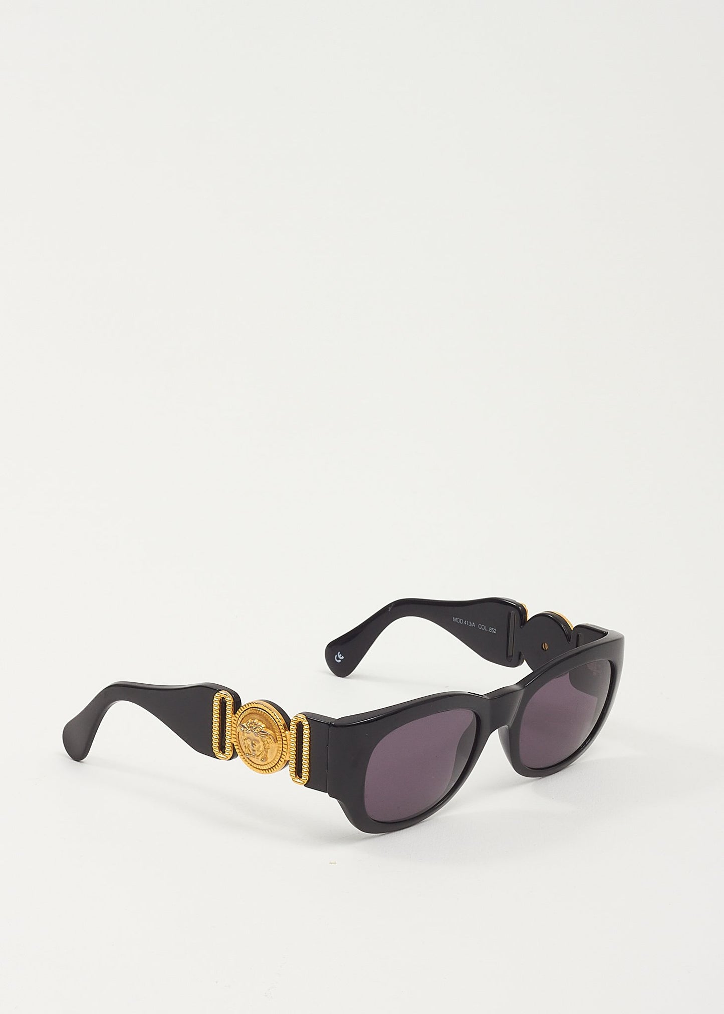 Versace Black with Gold Medusa Head 413/A 852 Sunglasses