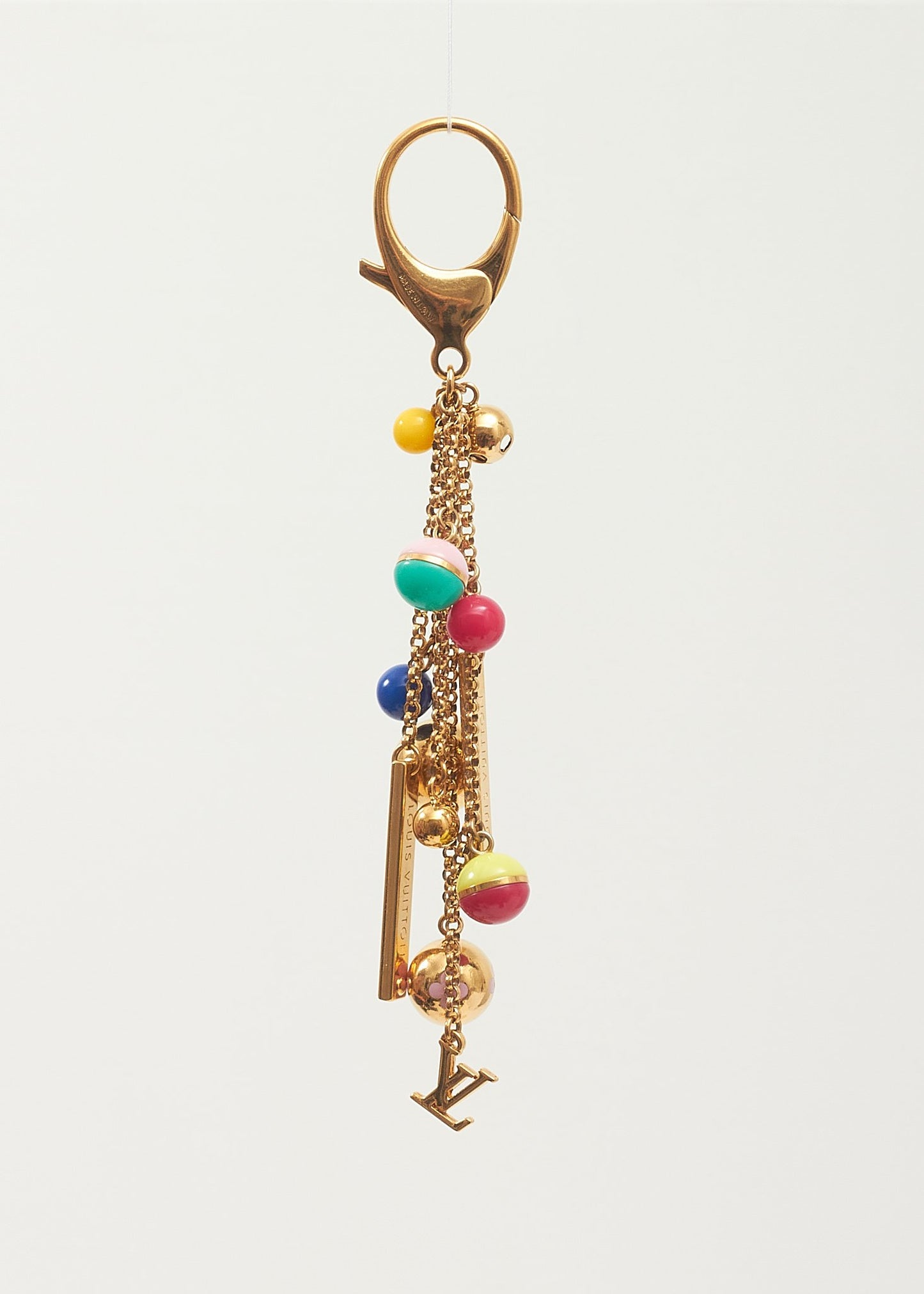 Louis Vuitton Gold Multi-Colour Ball Bag Charm