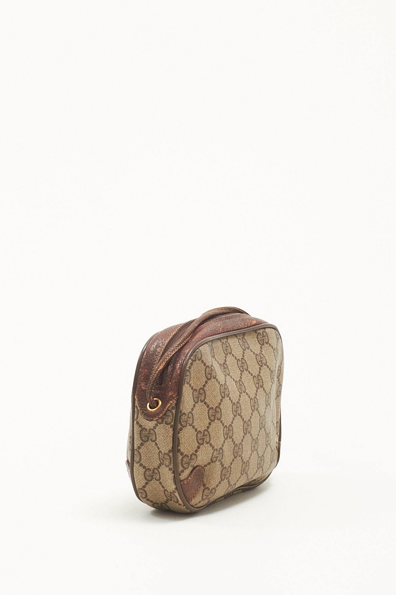 Gucci Vintage Brown GG Supreme Coated Canvas Mini Crossbody