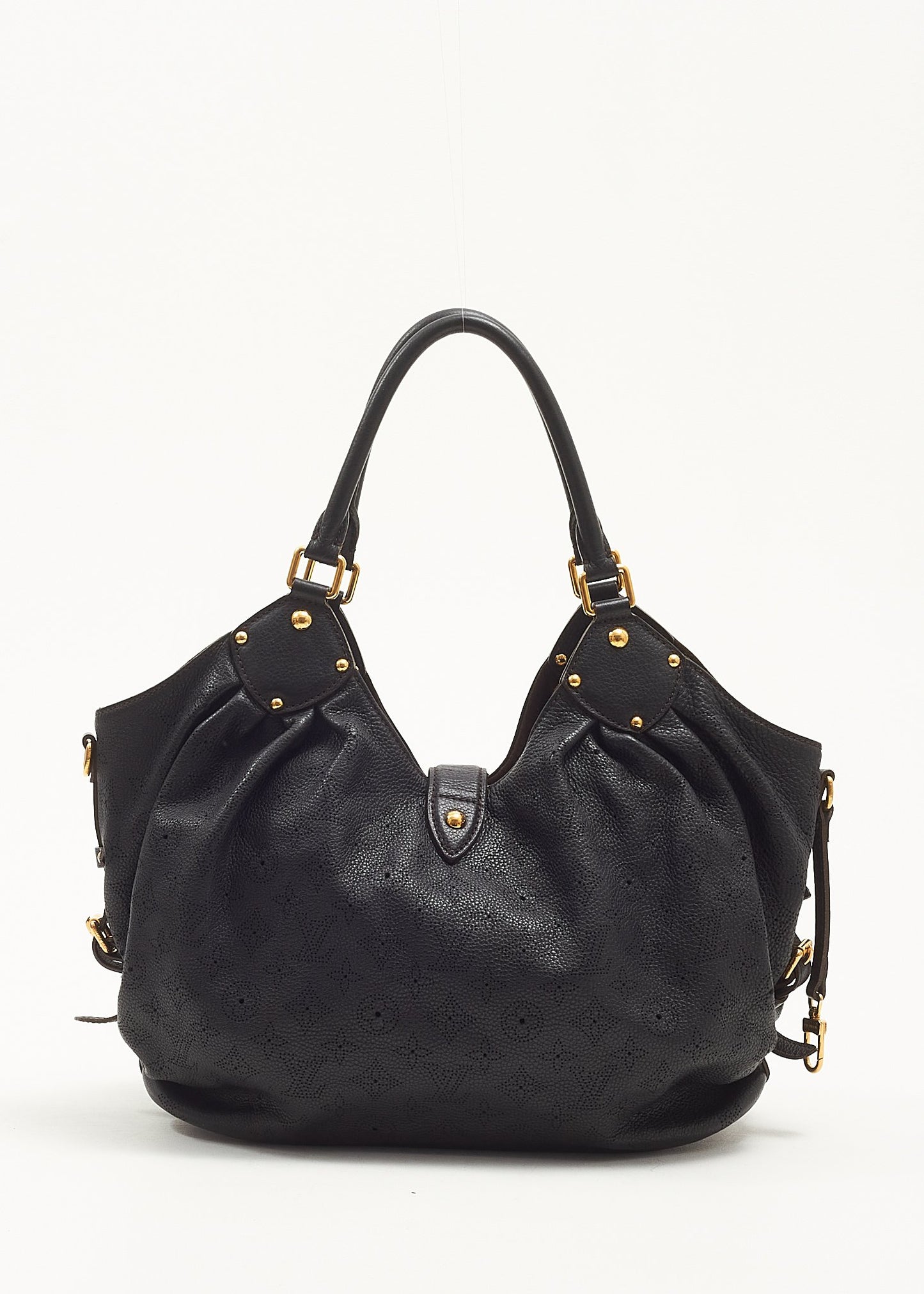 Louis Vuitton Black Leather Mahina L Tote Bag