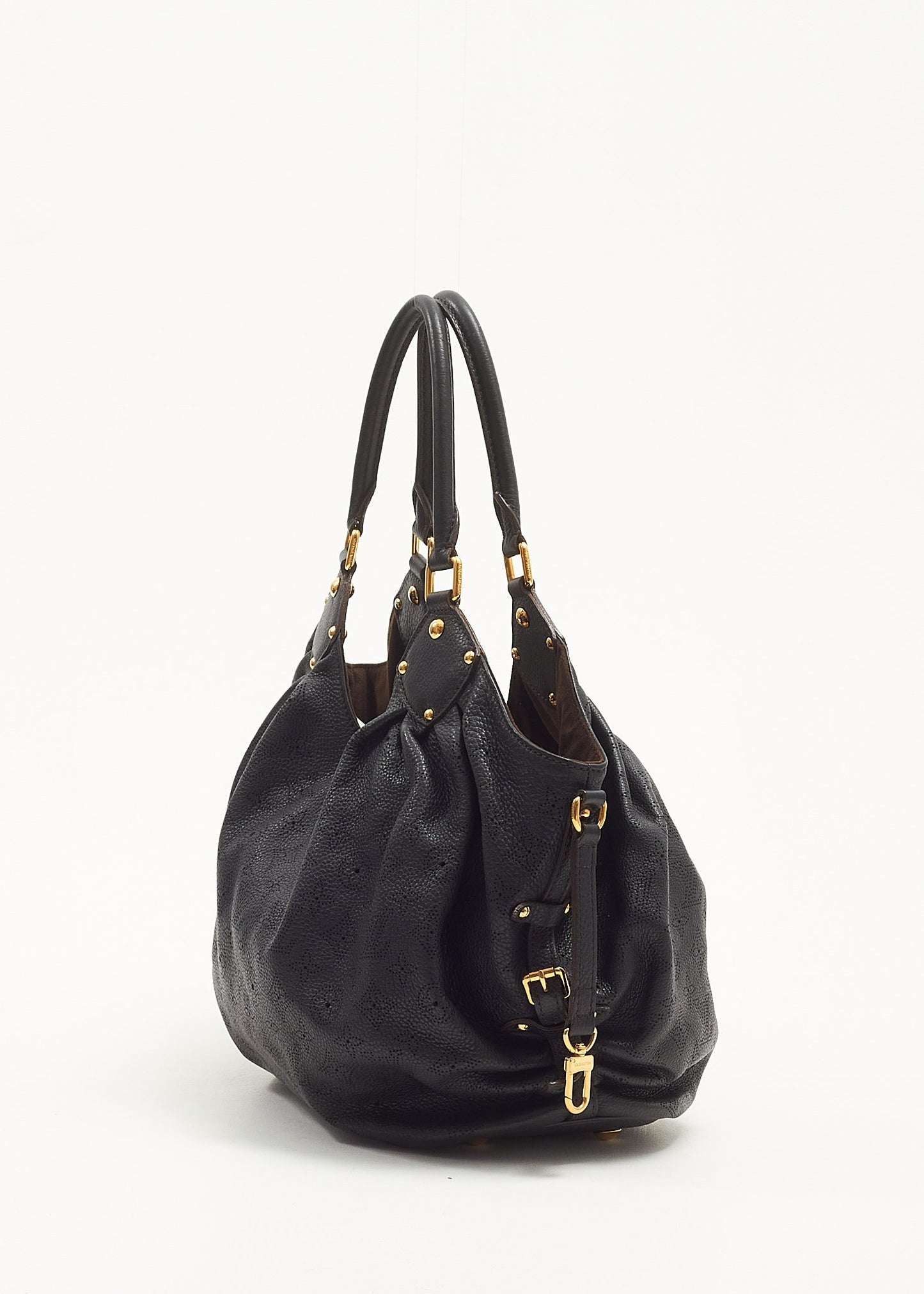 Louis Vuitton Black Leather Mahina L Tote Bag