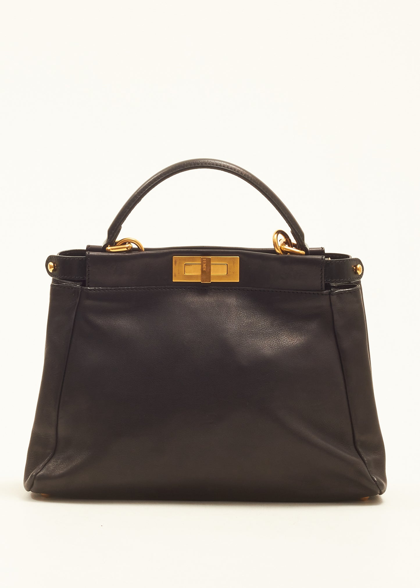 Fendi Black Leather Medium Peekaboo Bag