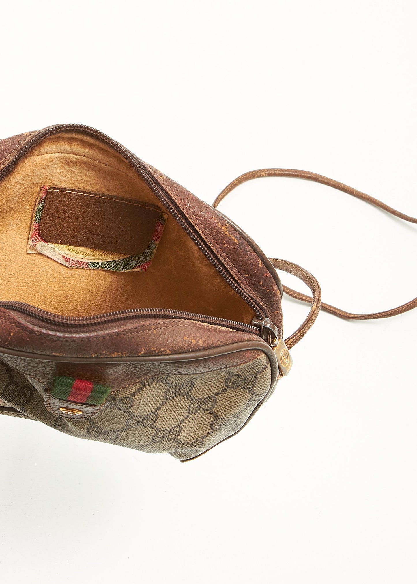 Gucci Vintage Brown GG Supreme Coated Canvas Mini Crossbody