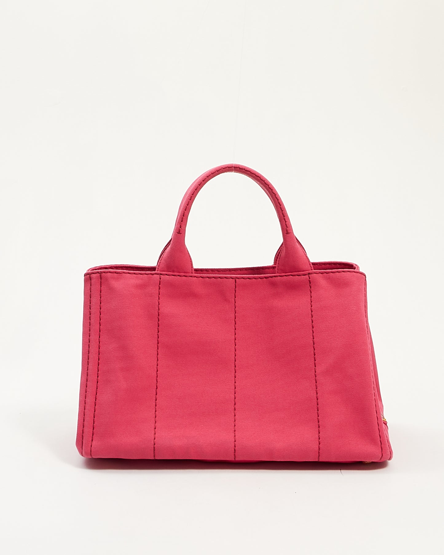 Prada Pink Canvas Canapa Logo Medium Convertible Tote