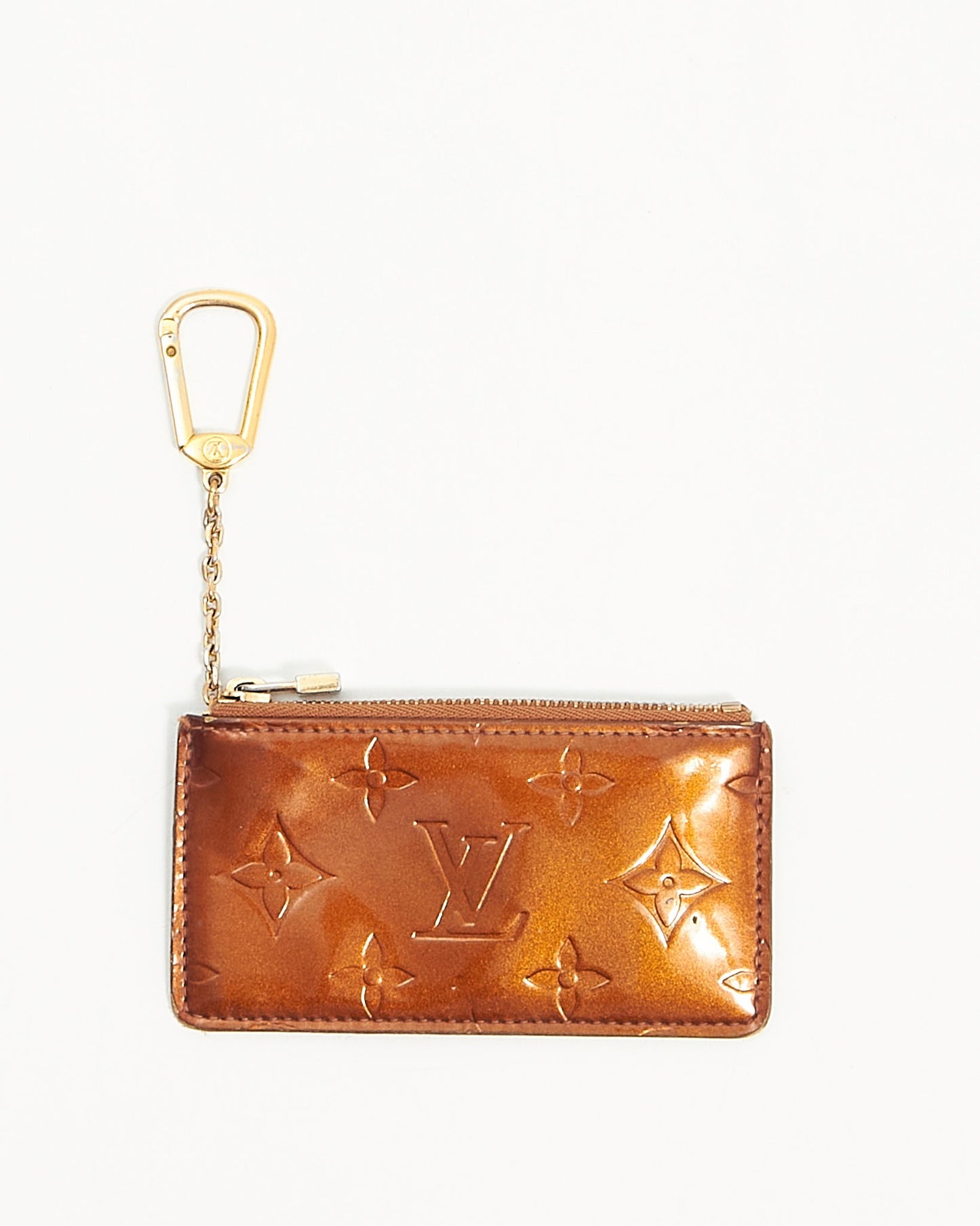 Louis Vuitton Bronze Vernis Monogram Key Chain Pouch