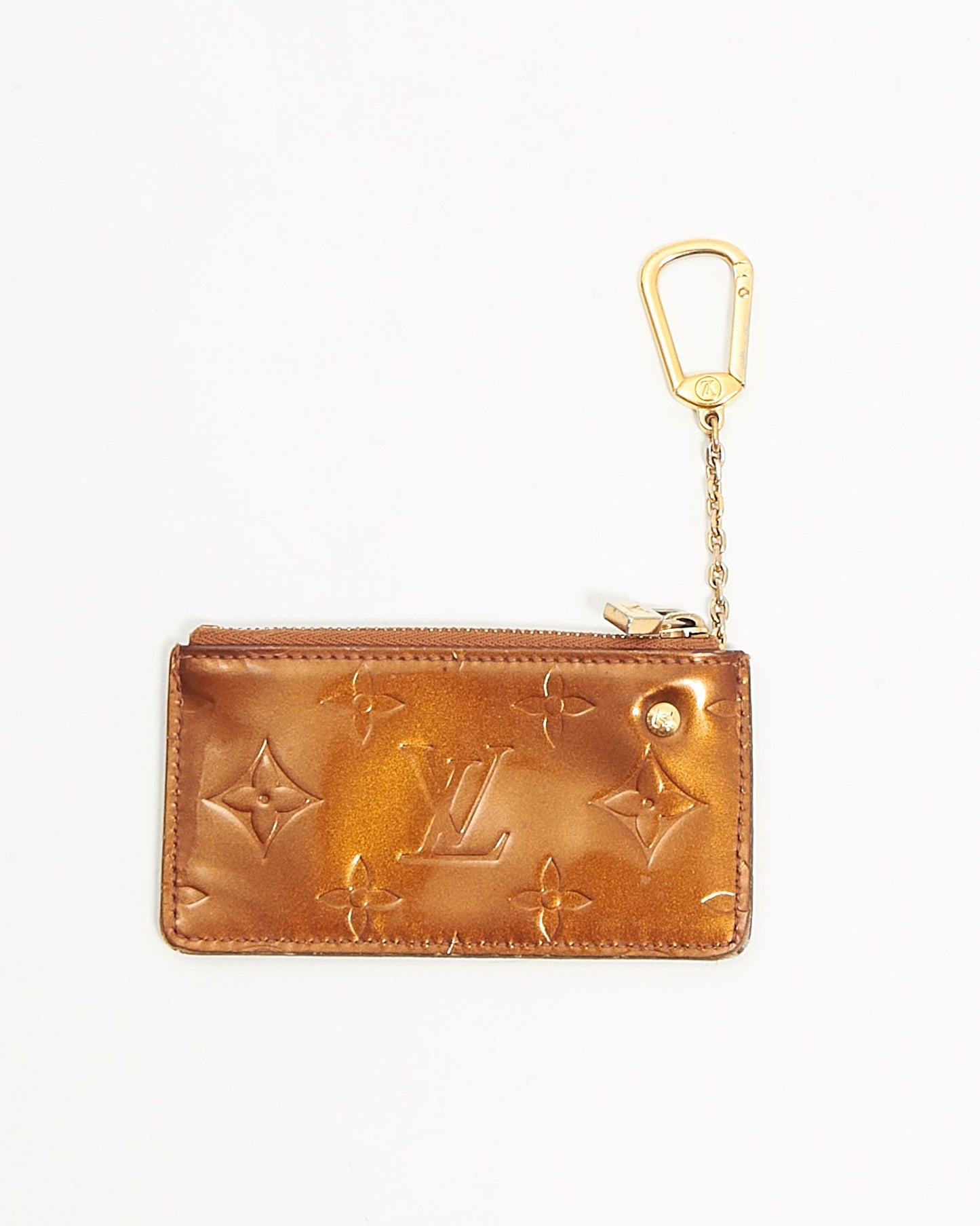 Louis Vuitton Bronze Vernis Monogram Key Chain Pouch