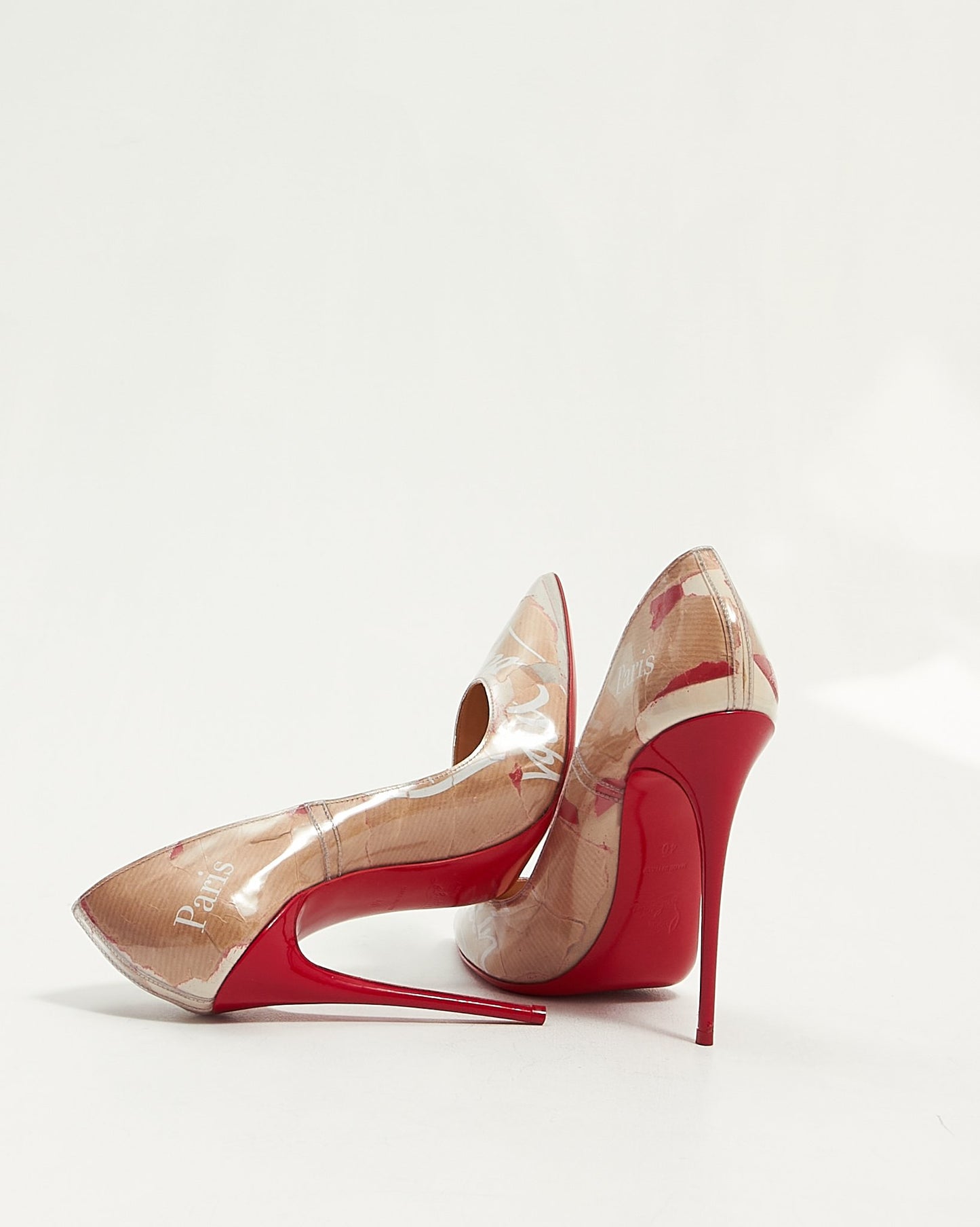 Christian Louboutin Beige Kraft PVC So Kate 120mm Heels - 40