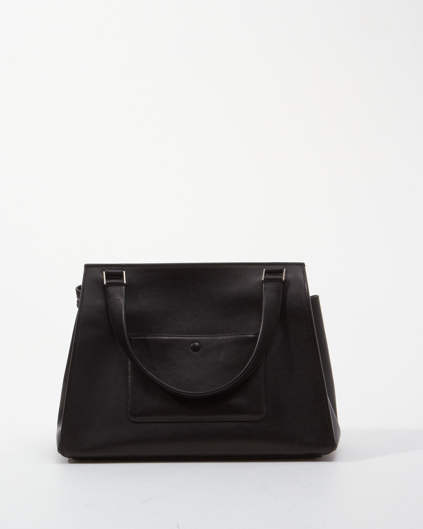 Celine Two Tone Black/White Leather Edge Shoulder Bag