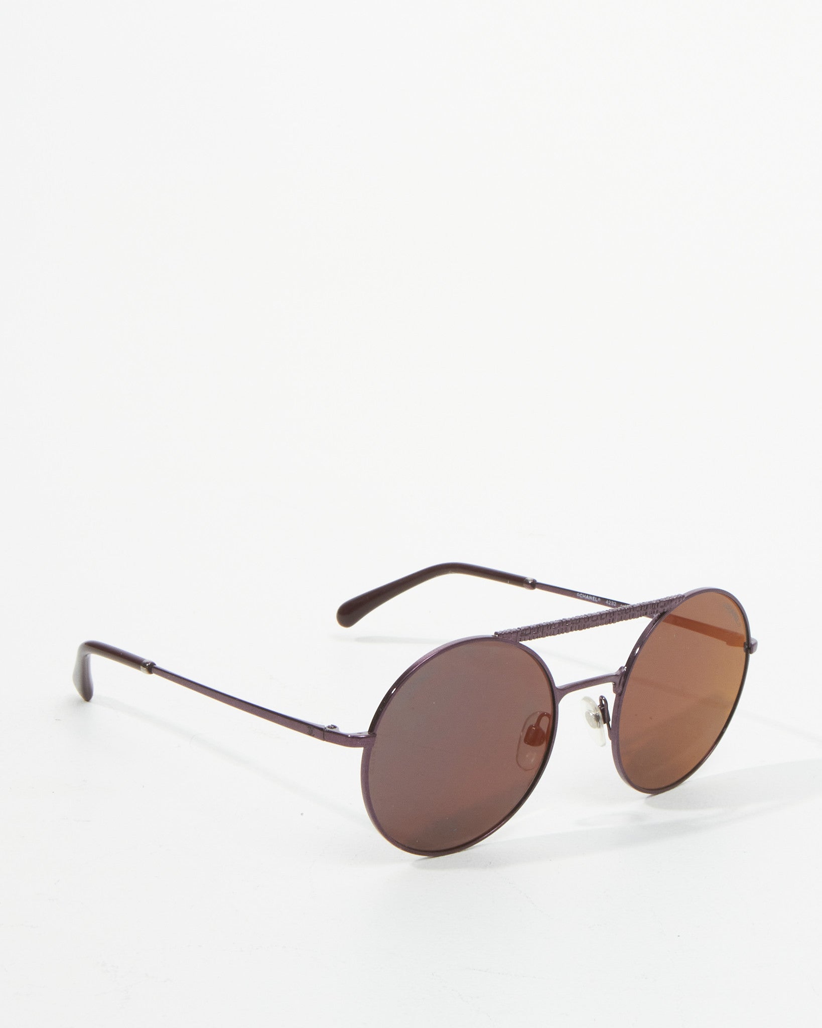 Chanel Purple Circle 4232 Aviator Sunglasses