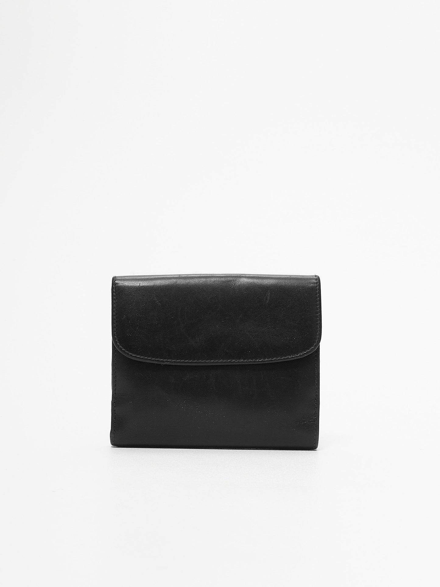 Fendi Black Leather Compact Wallet