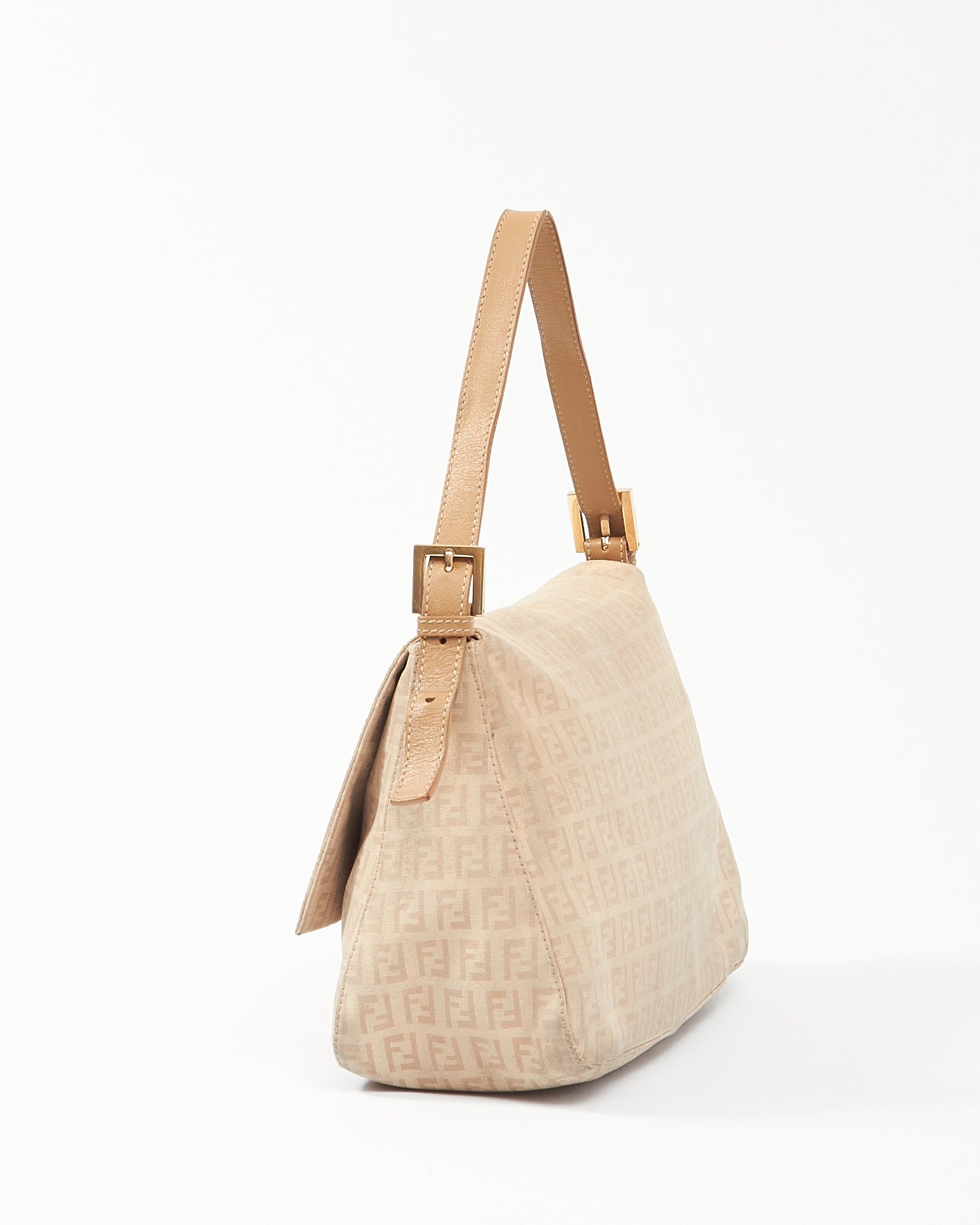 Fendi Beige Zucchino Small Mamma Forever Baguette