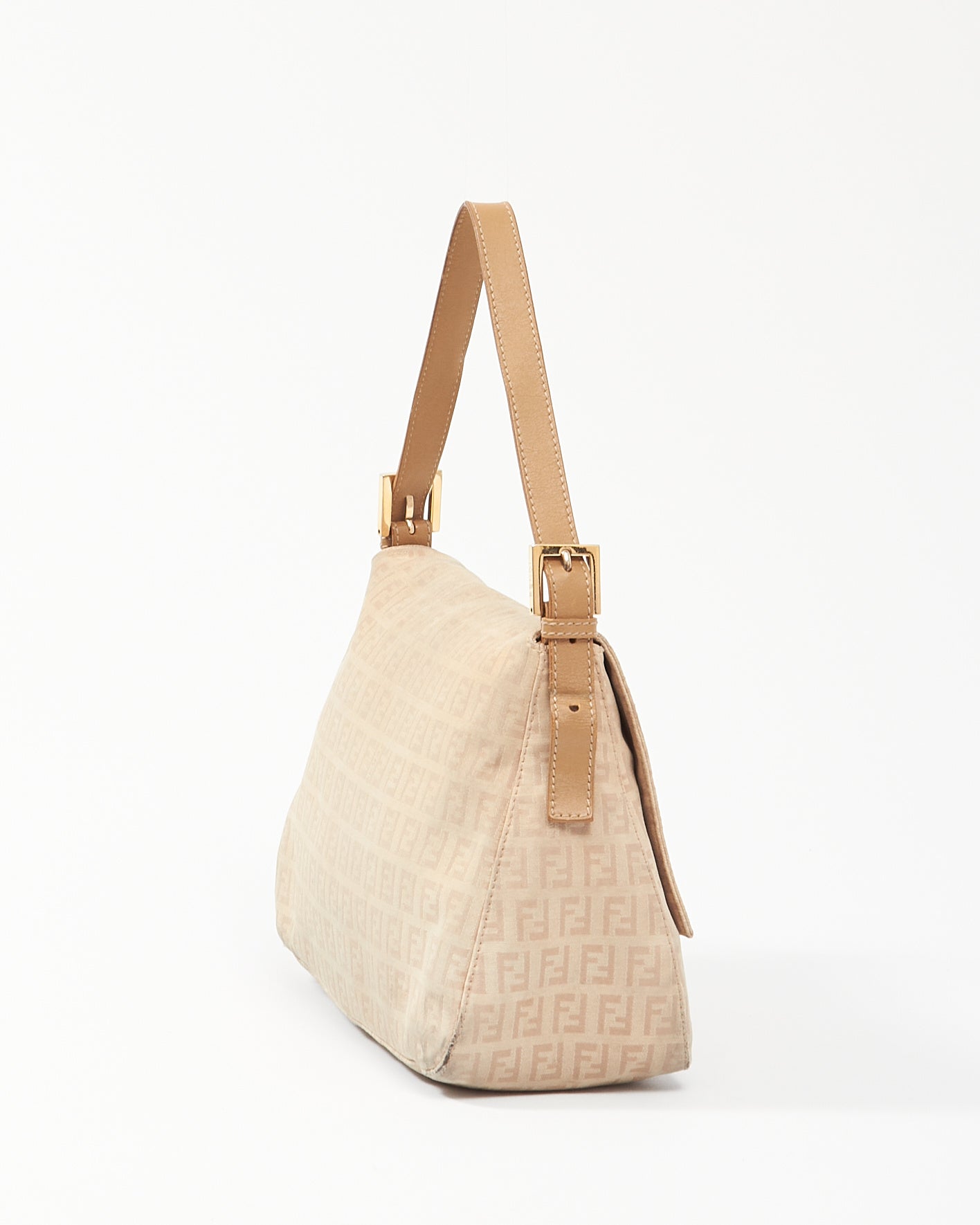 Fendi Beige Zucchino Small Mamma Forever Baguette