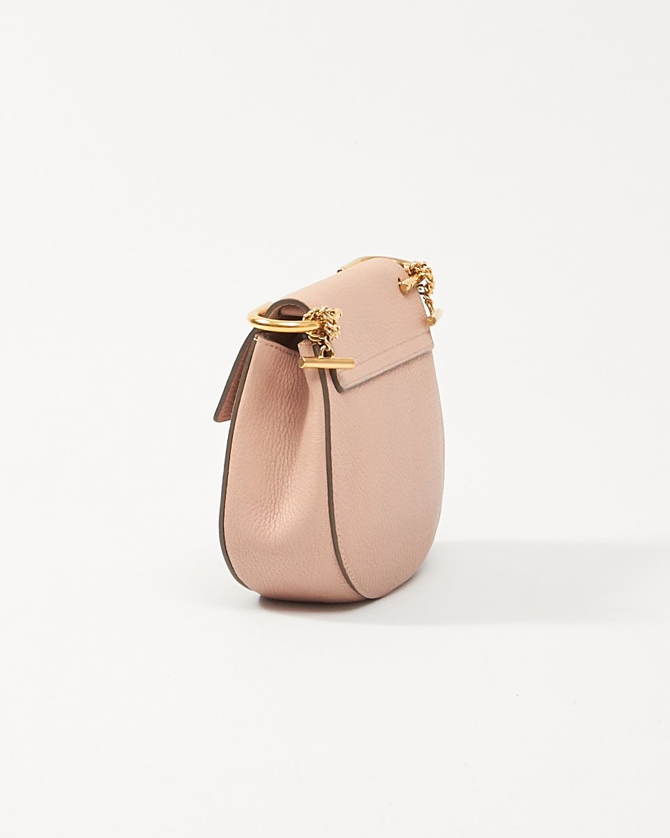 Chloé Pink Leather Drew Crossbody Bag