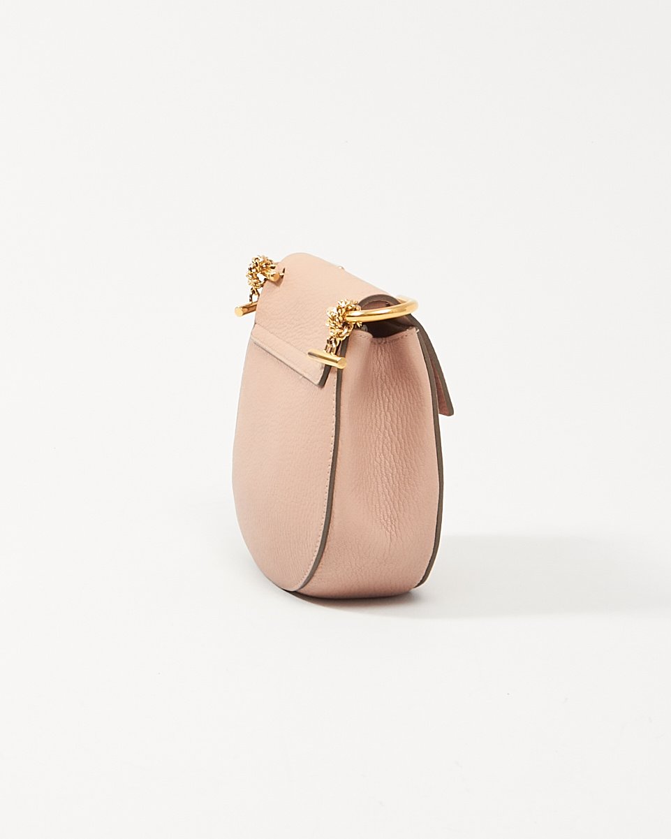 Chloé Pink Leather Drew Crossbody Bag