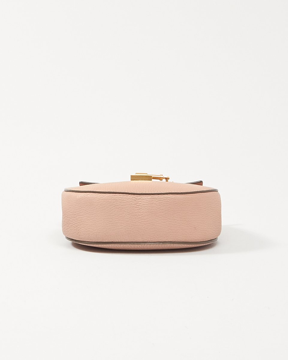 Chloé Pink Leather Drew Crossbody Bag