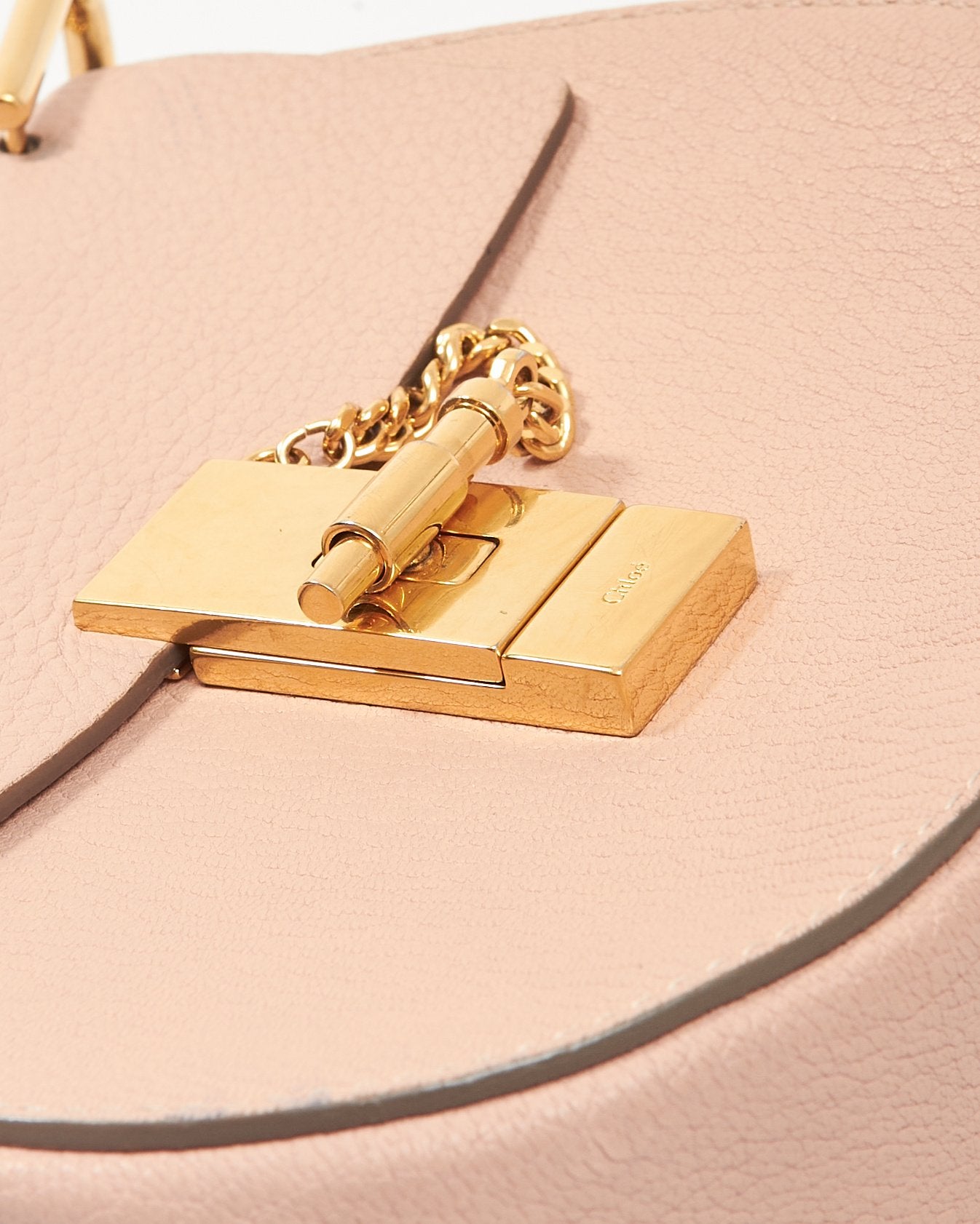 Chloé Pink Leather Drew Crossbody Bag