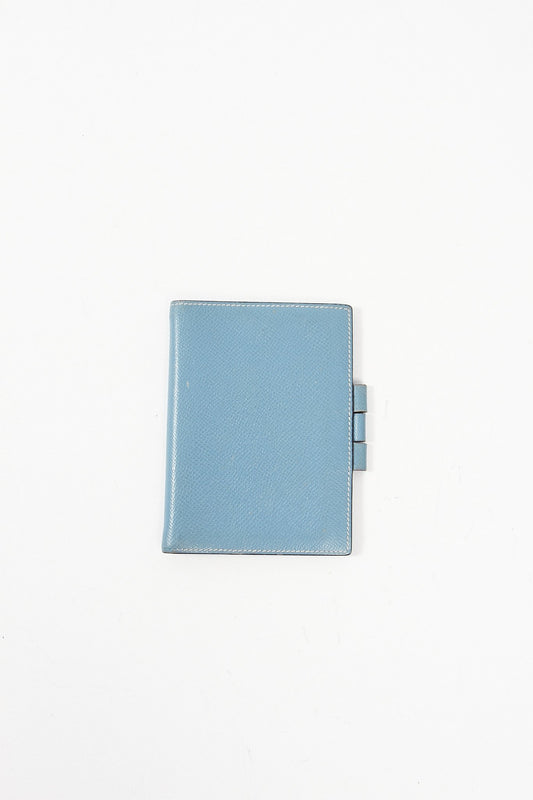 Hermès Blue Jean Epsom Leather Vision Agenda Cover PM