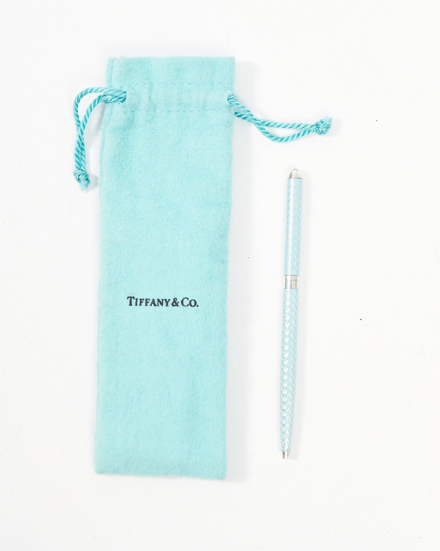 Tiffany 
Co Teal Ballpoint Purse Pen