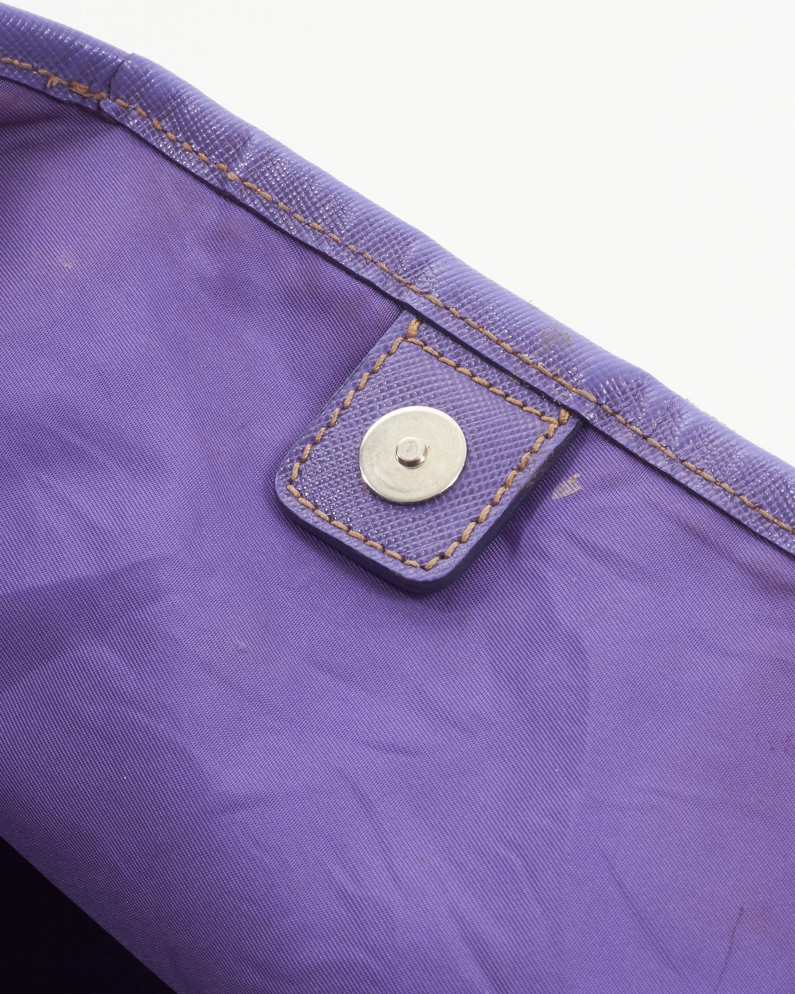 Prada Purple Nylon Medium Tote Bag