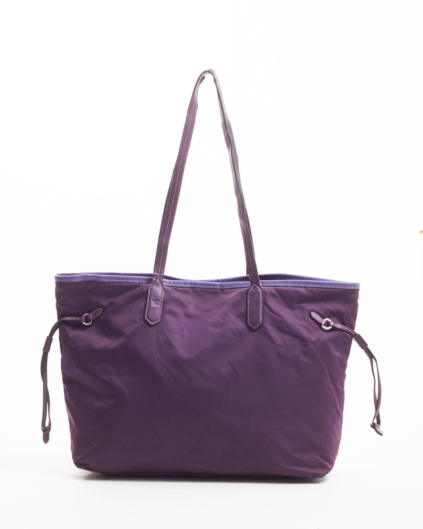 Prada Purple Nylon Medium Tote Bag