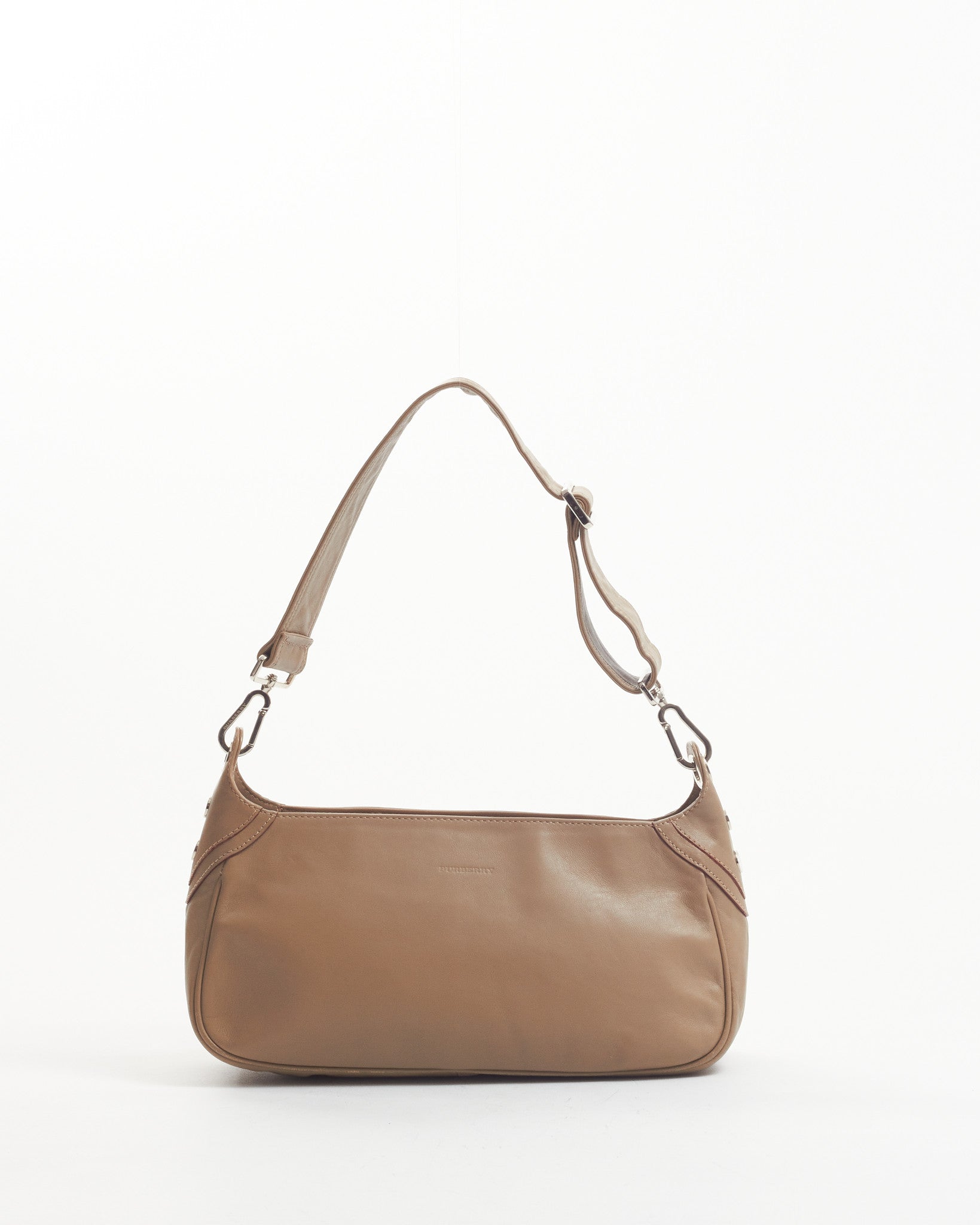 Burberry Taupe Leather Shoulder Bag