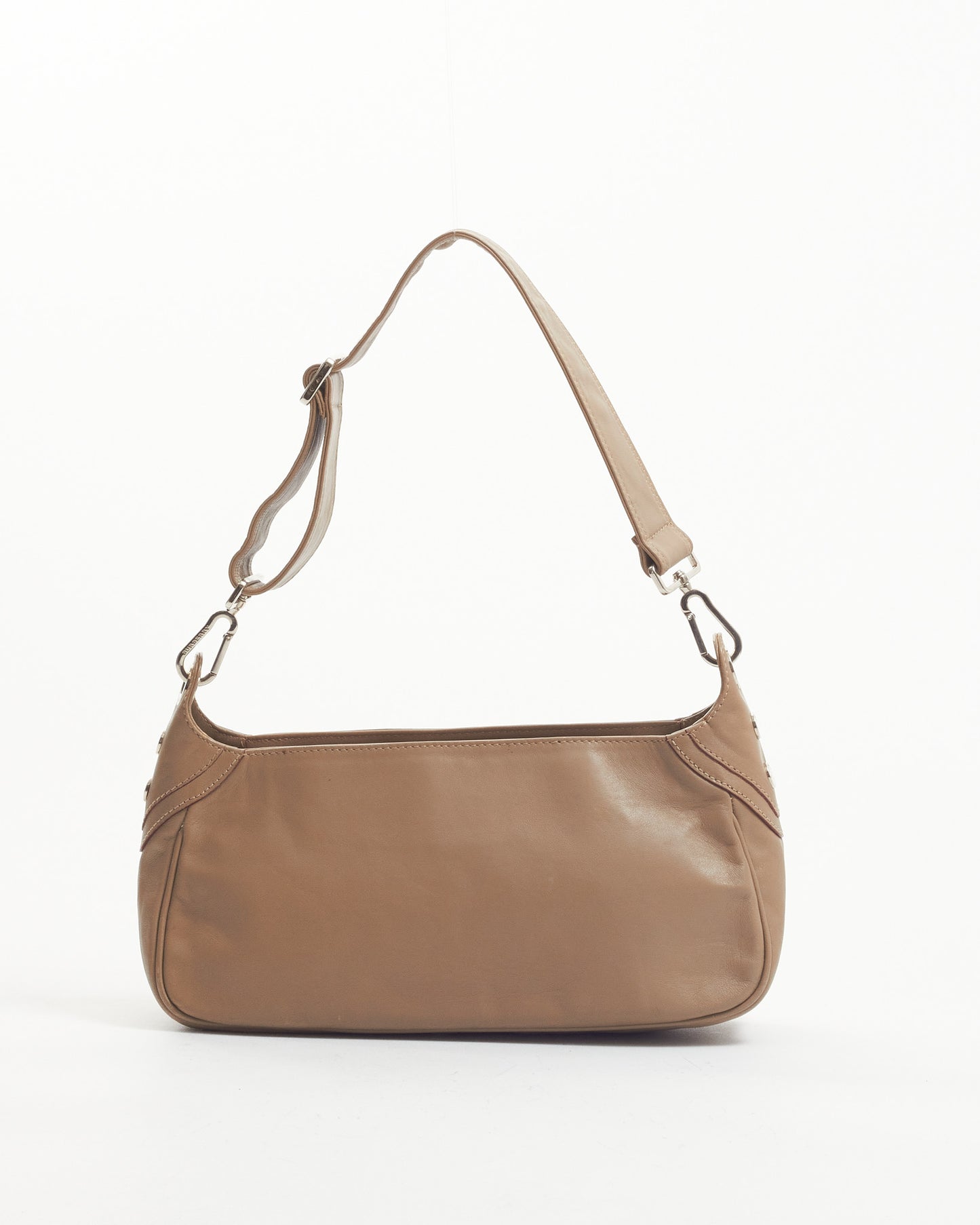 Burberry Taupe Leather Shoulder Bag